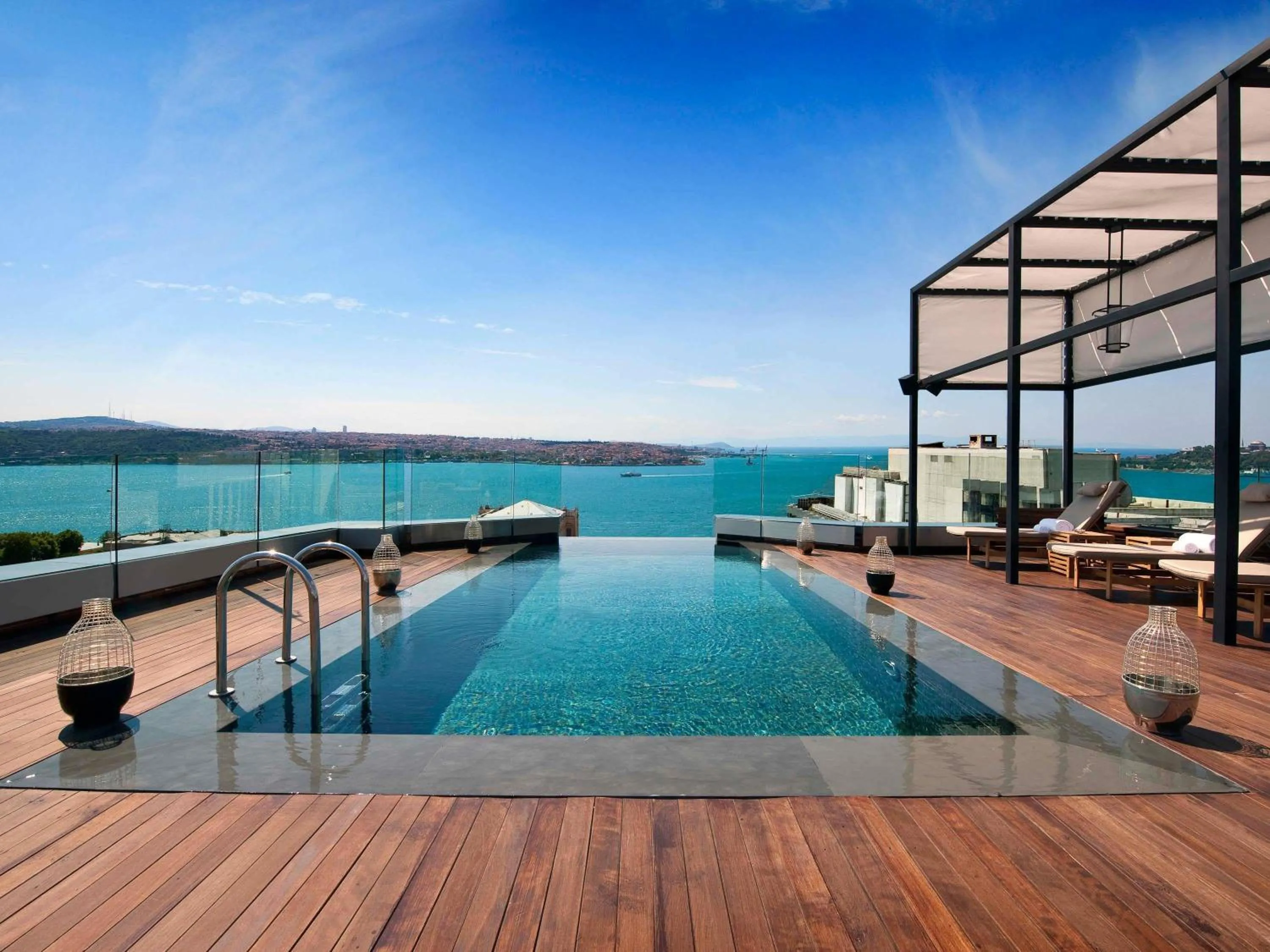 Pool view in Swissotel The Bosphorus Istanbul