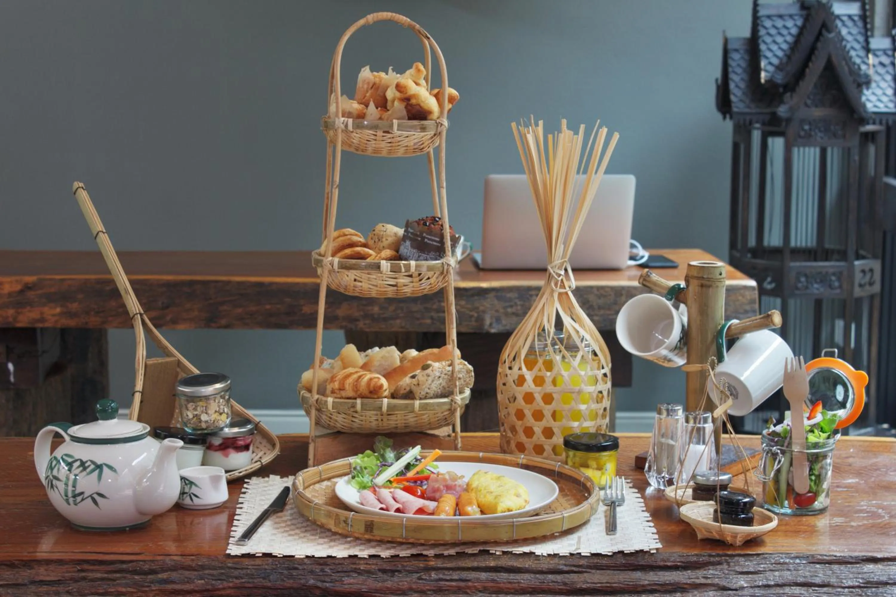 Buffet breakfast in Bamboori Boutique Resort