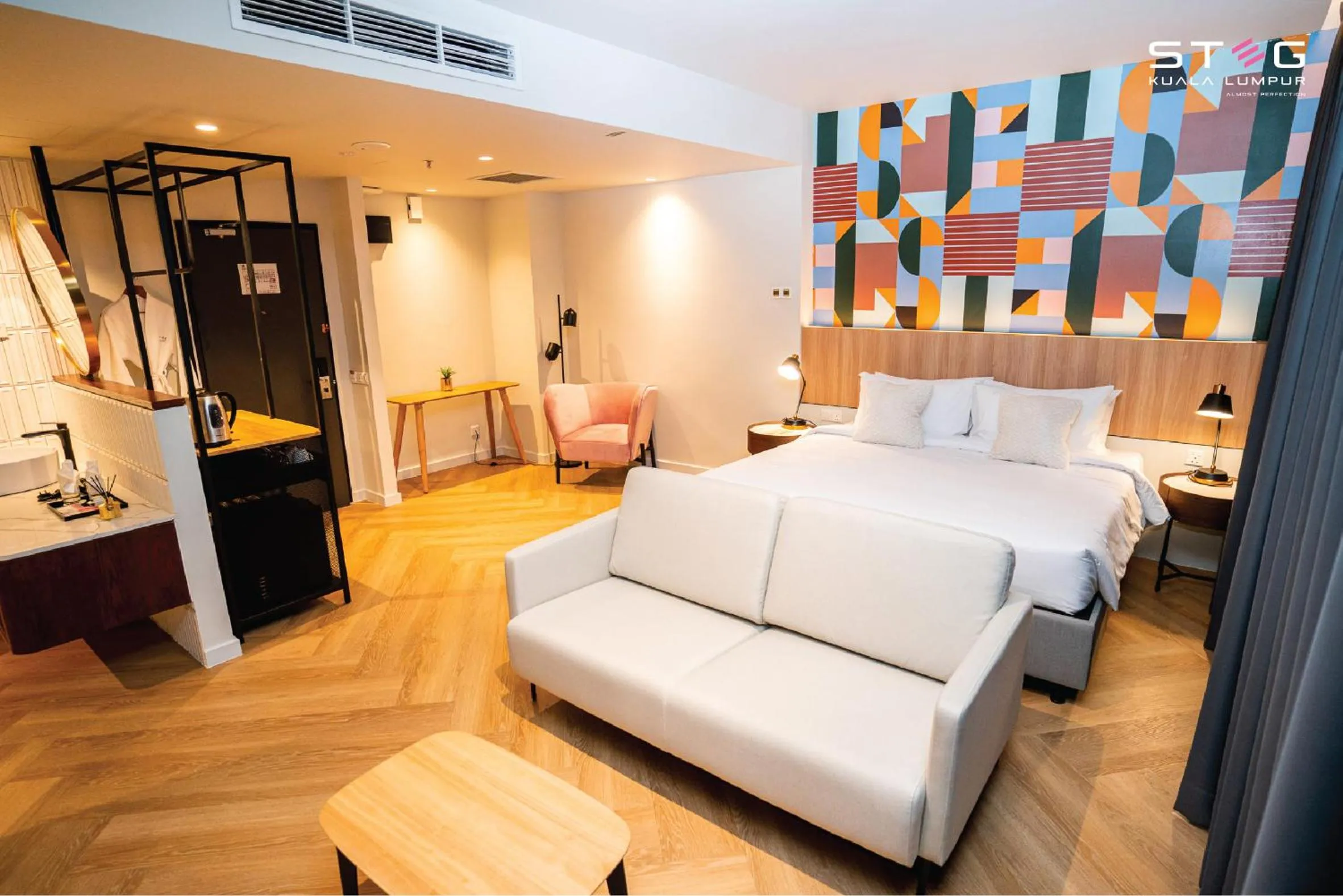 Seating area, Bed in STEG Kuala Lumpur