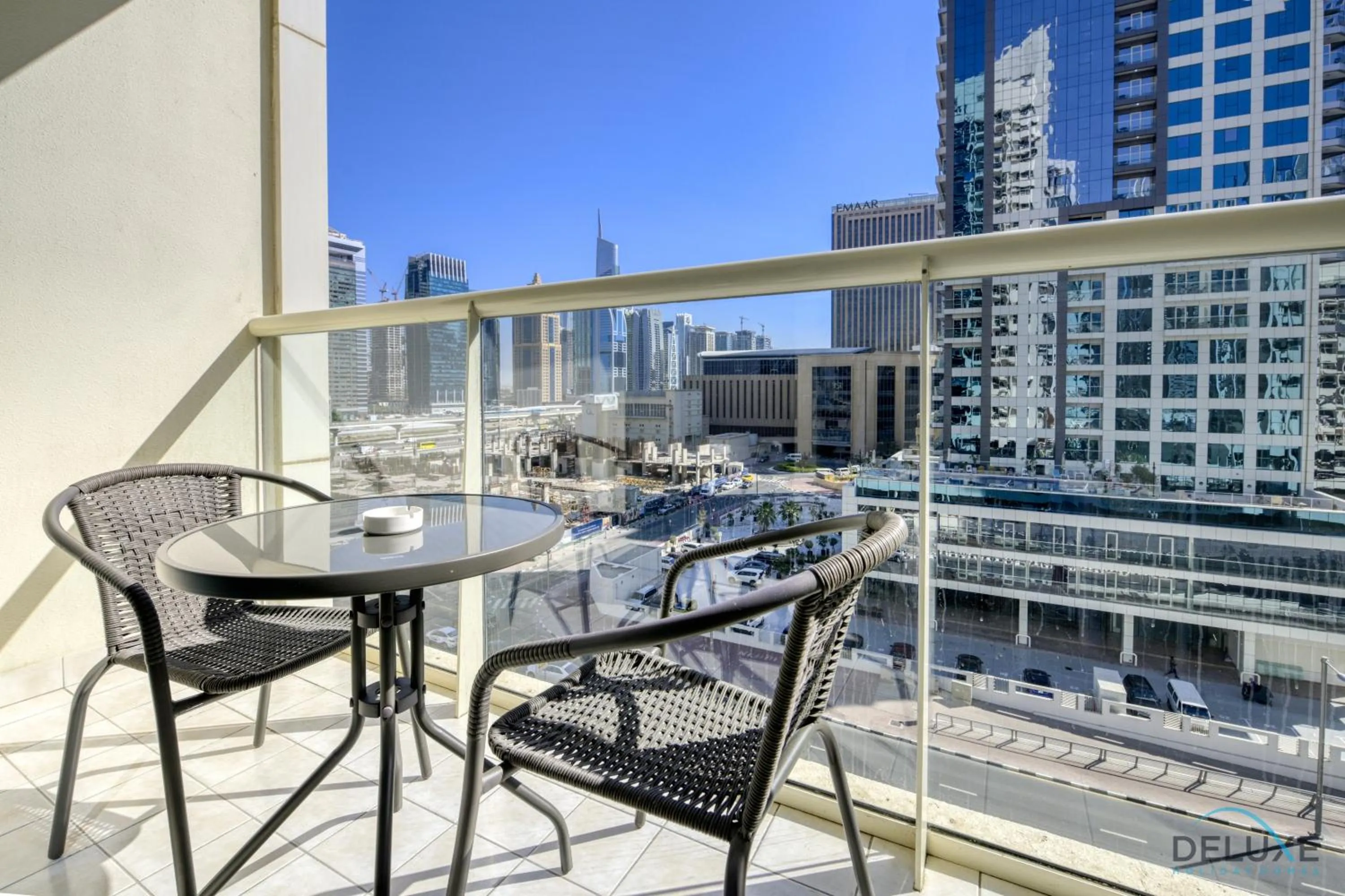 Balcony/Terrace in Stunning Studio at Marina Views A Dubai Marina by Deluxe Holiday Homes