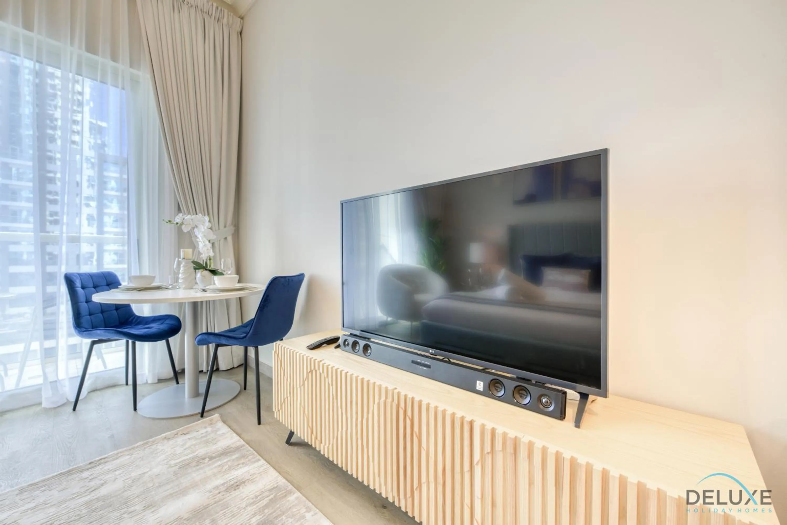 TV and multimedia in Stunning Studio at Marina Views A Dubai Marina by Deluxe Holiday Homes