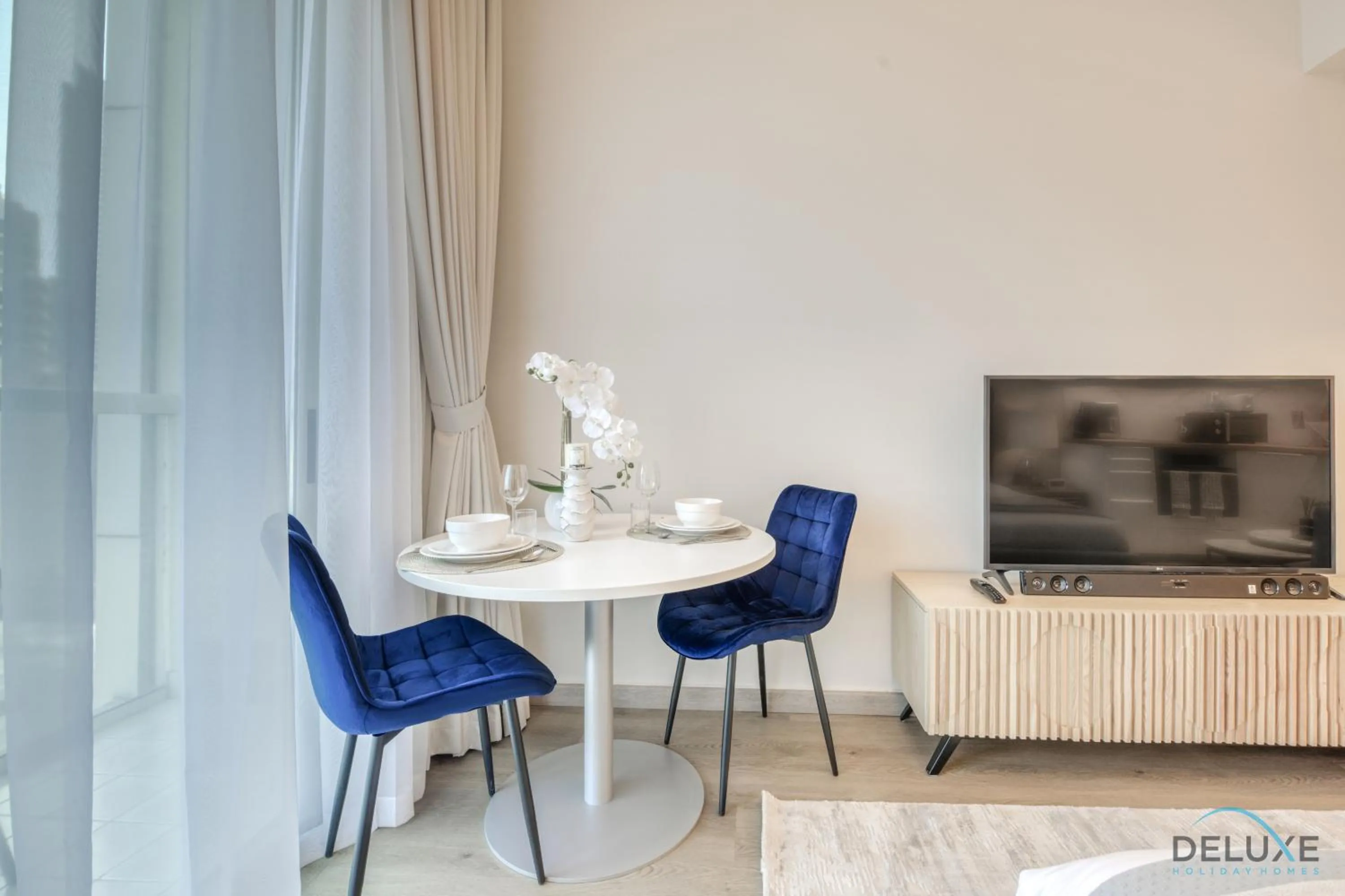 TV and multimedia in Stunning Studio at Marina Views A Dubai Marina by Deluxe Holiday Homes