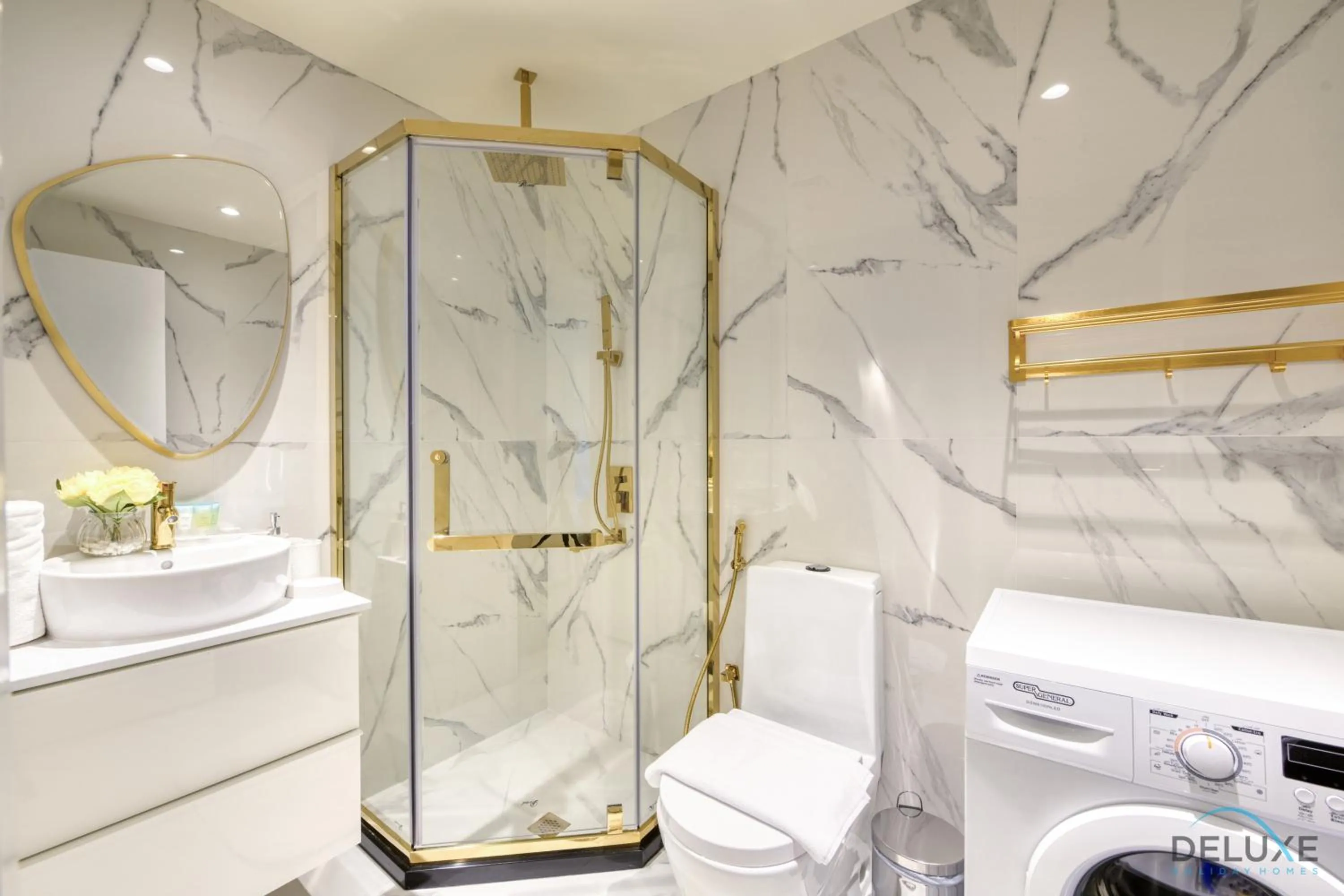 Toilet in Stunning Studio at Marina Views A Dubai Marina by Deluxe Holiday Homes
