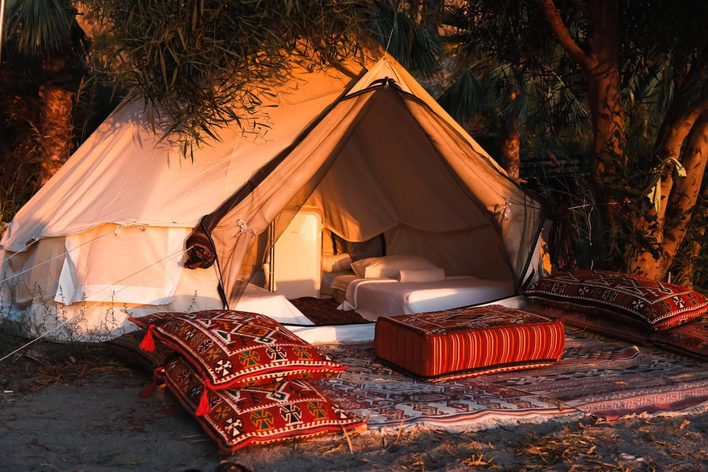 Bed in Butterfly Valley Seaside Glamping