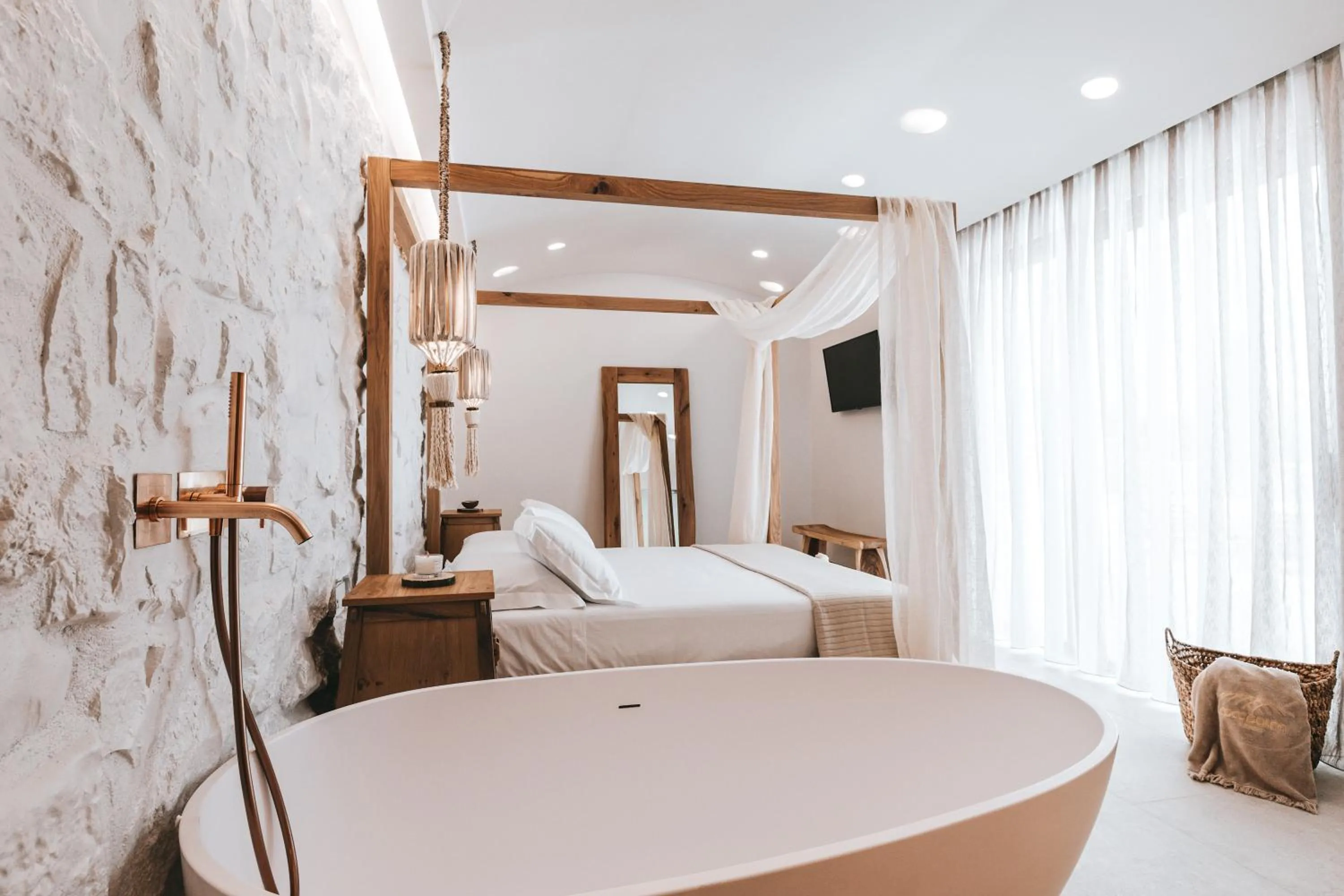 Toilet, Bed in Cocopalm Villas Naxos