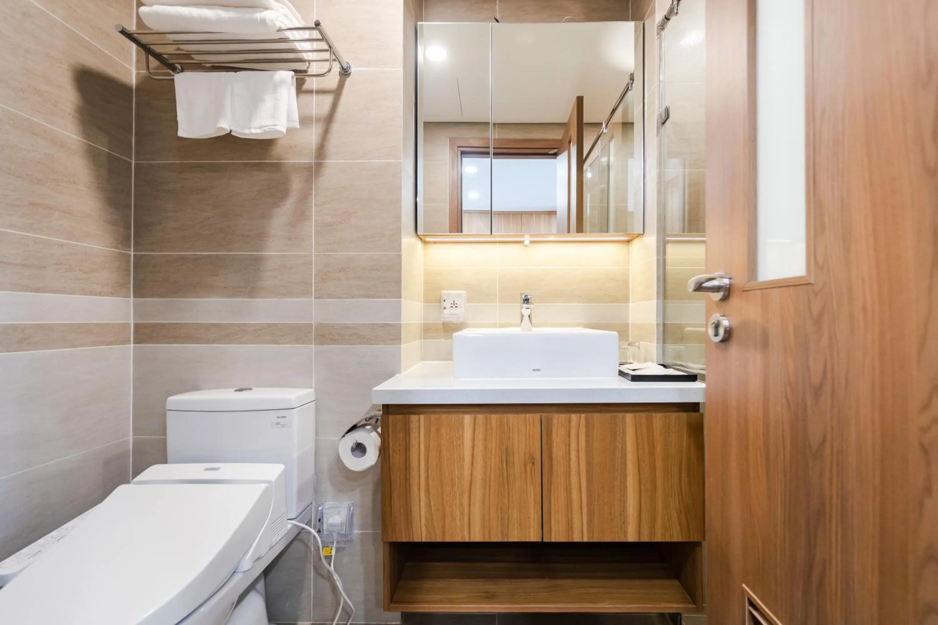 Bathroom in Five Star Westlake 1st-4th Floors Hotel & Serviced Apartment