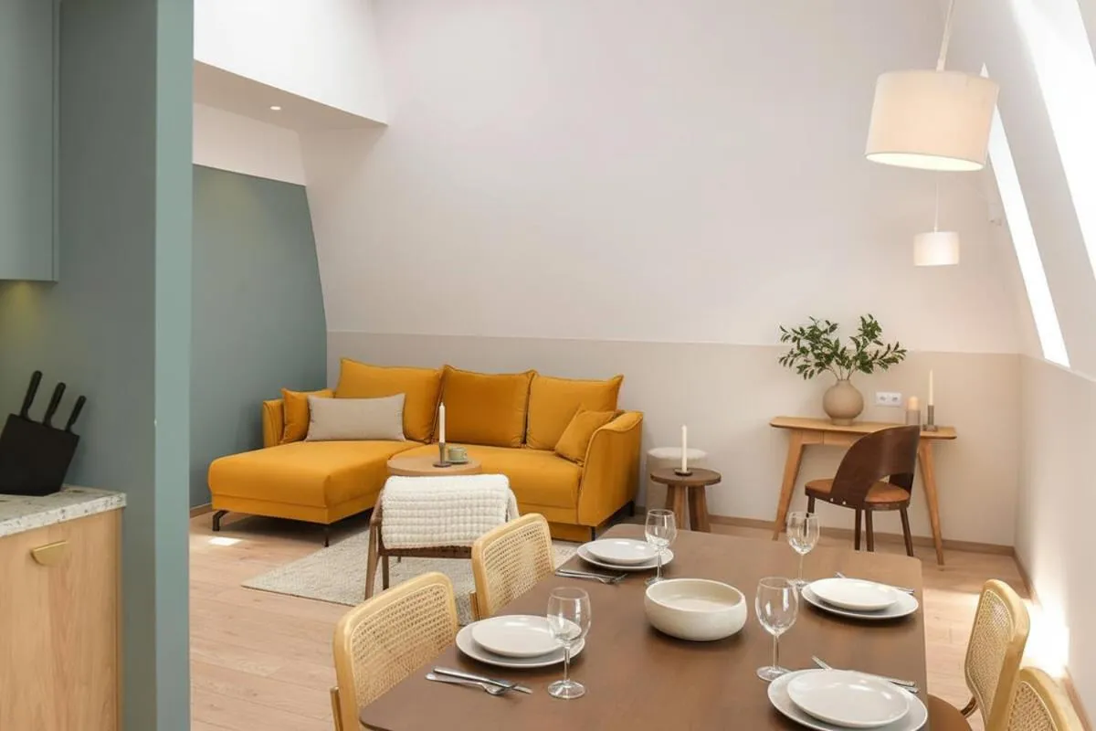 Living room in Monciak55 Sopot Apartments by StayLab