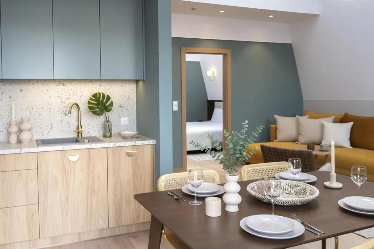 Kitchen or kitchenette in Monciak55 Sopot Apartments by StayLab