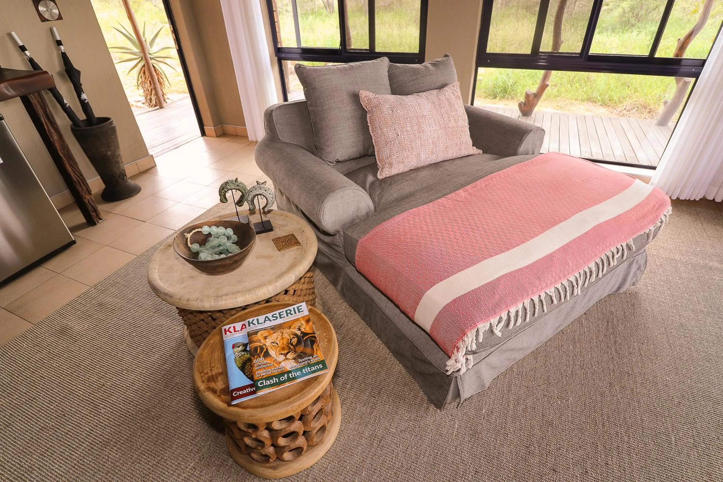 Living room, Bed in Baobab Ridge