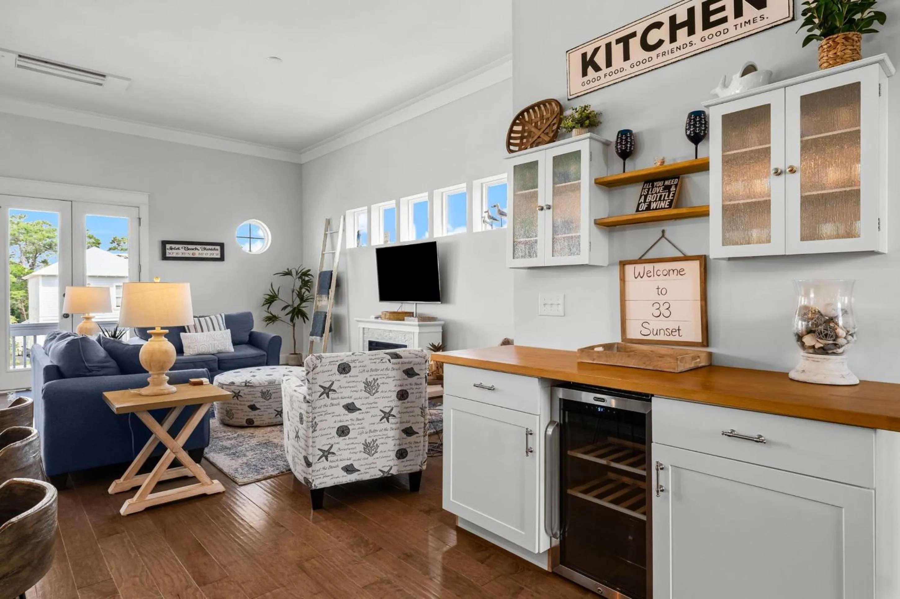 TV and multimedia in 30A Pet Friendly Beach House - 33 Sunset by Panhandle Getaways