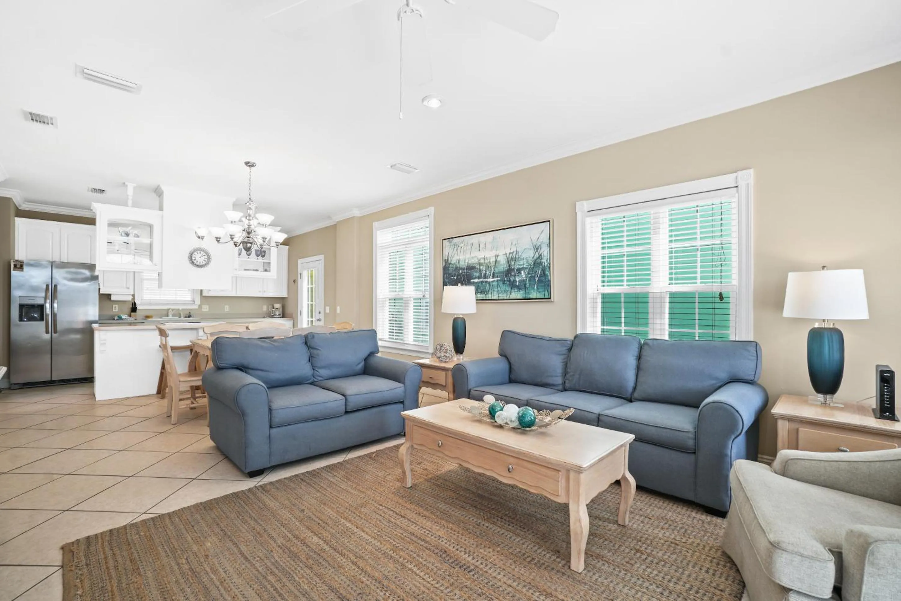 Living room in Summer Towne by Panhandle Getaways