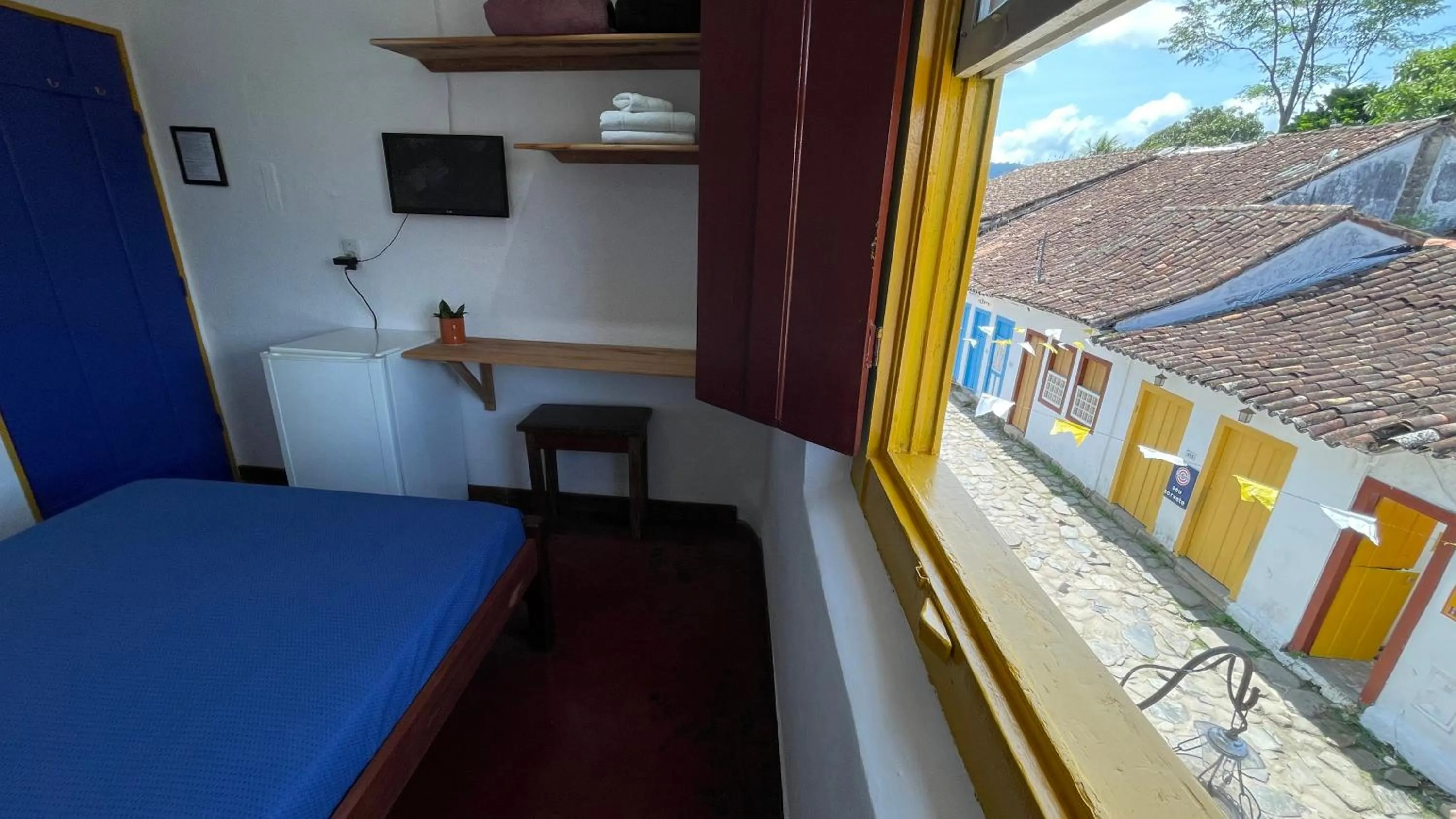 View (from property/room), Bed in Café e Prosa Centro Histórico