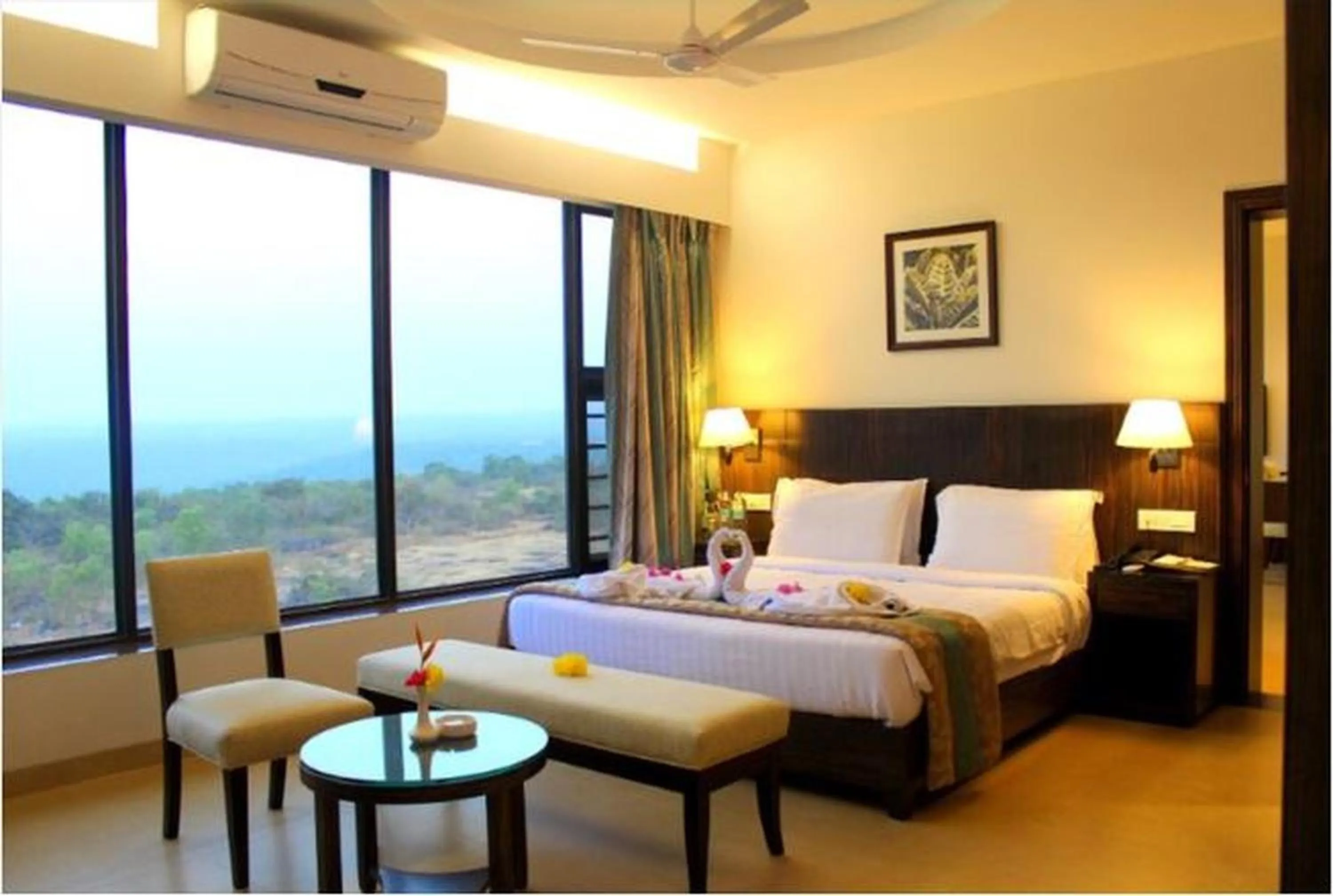 Bedroom, Bed in Greenleaf The Resort & Spa, Ganpatipule