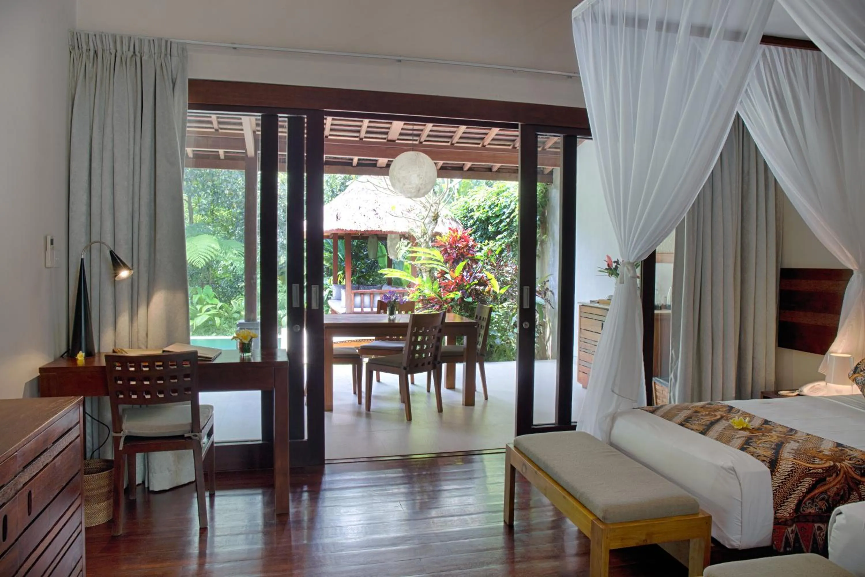 Swimming pool, Bed in Santun Luxury Private Villas
