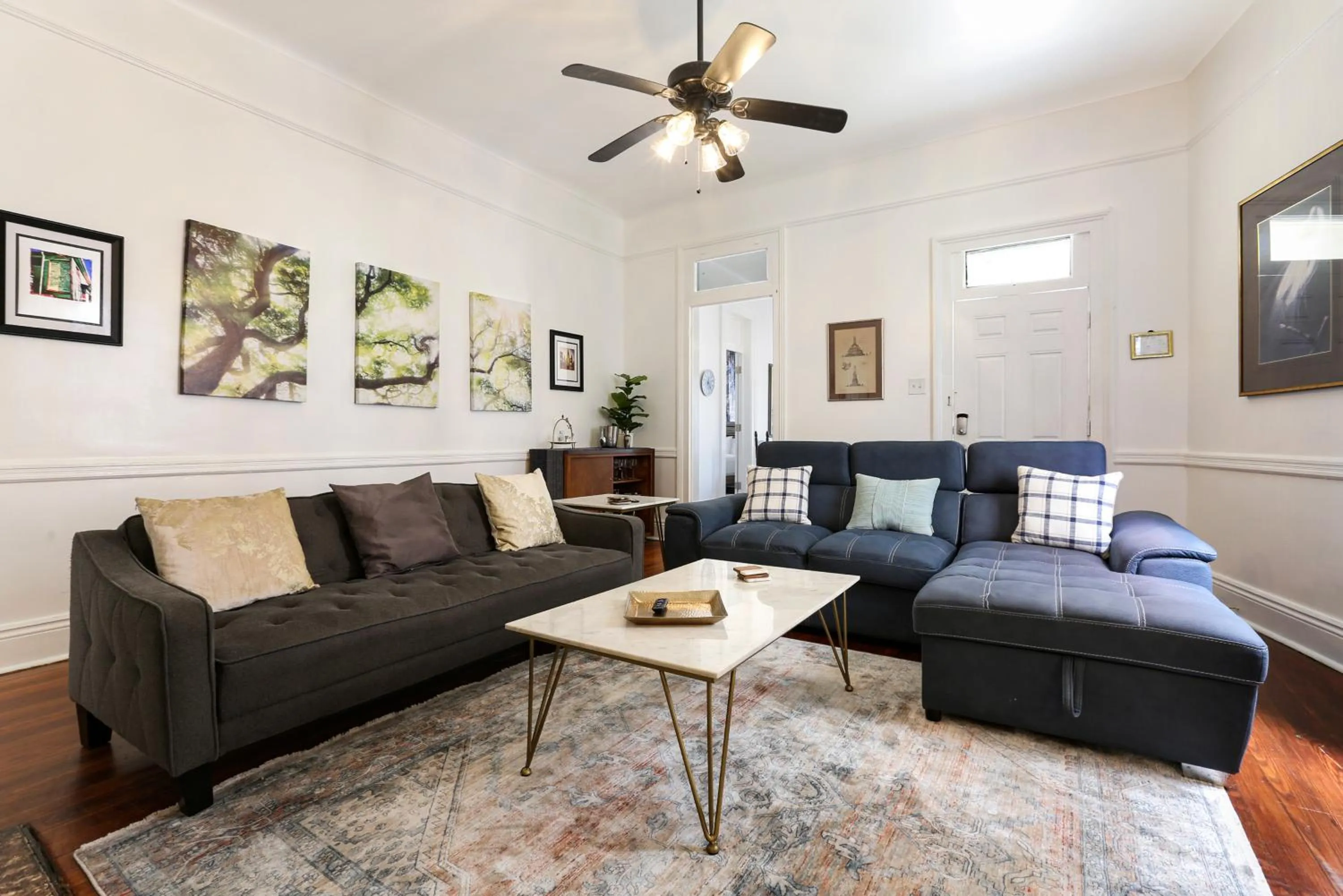Living room in Uptown Spacious 4BD/3BA with Historic Charm