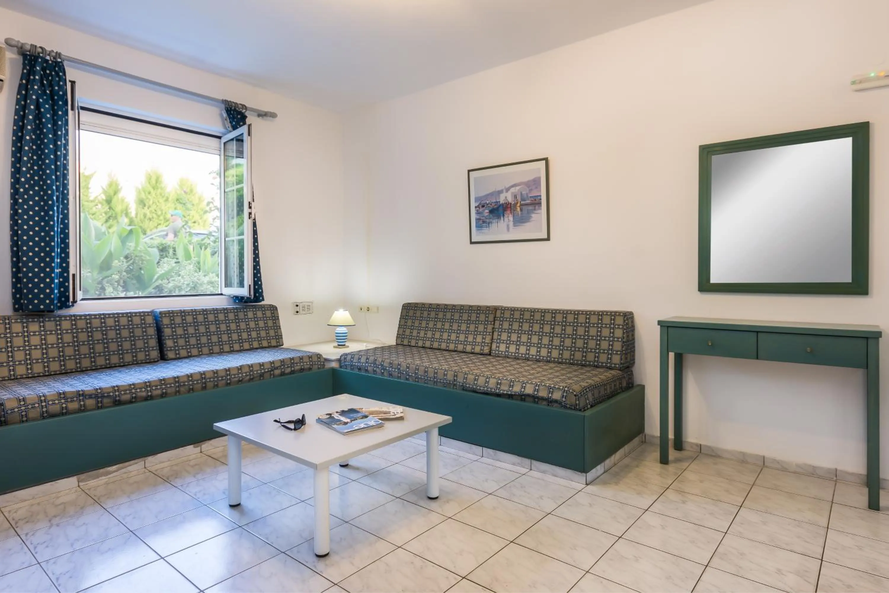 Living room in Evdokia Suites