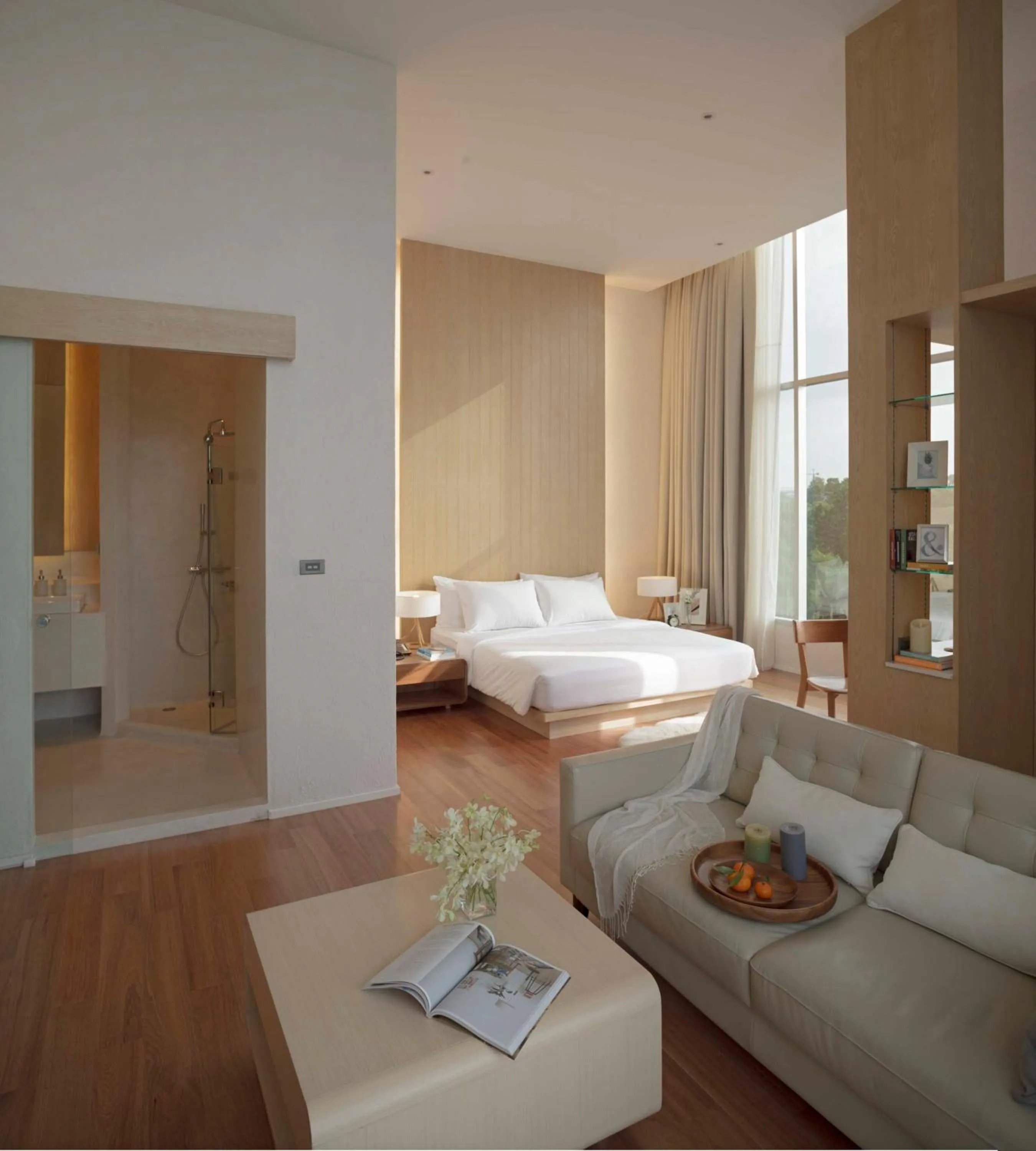 Bed in Balcony Seaside Sriracha Hotel & Serviced Apartments