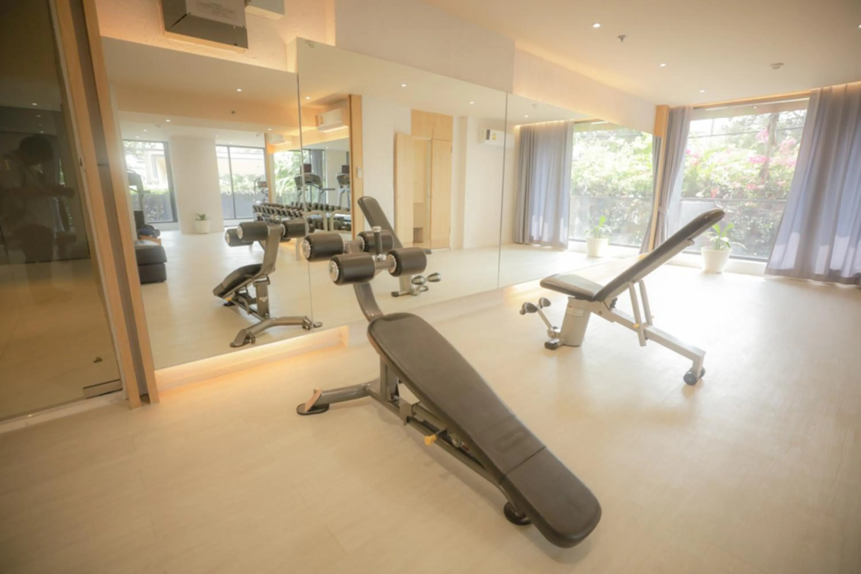 Fitness centre/facilities in Balcony Seaside Sriracha Hotel & Serviced Apartments
