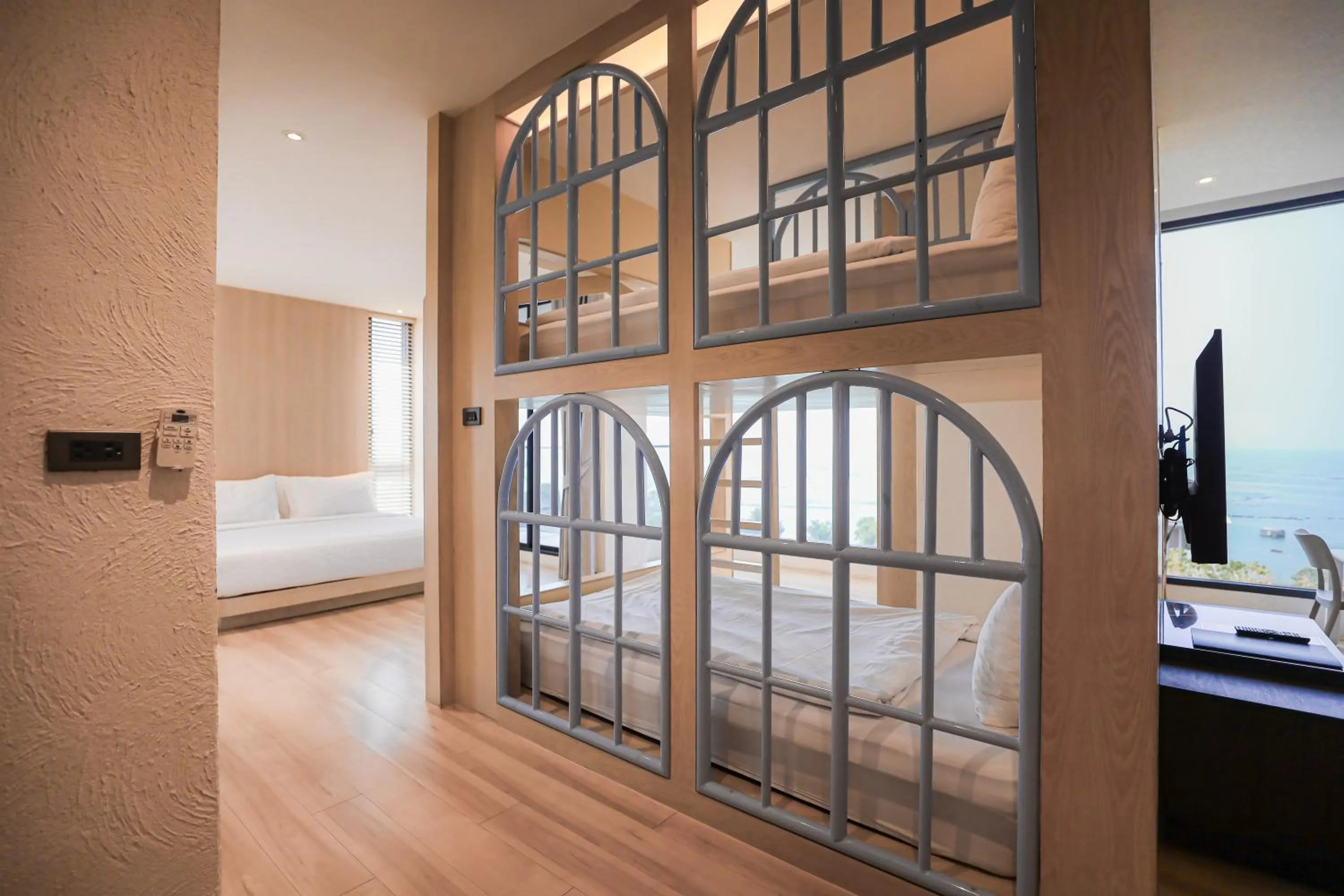 Bed in Balcony Seaside Sriracha Hotel & Serviced Apartments