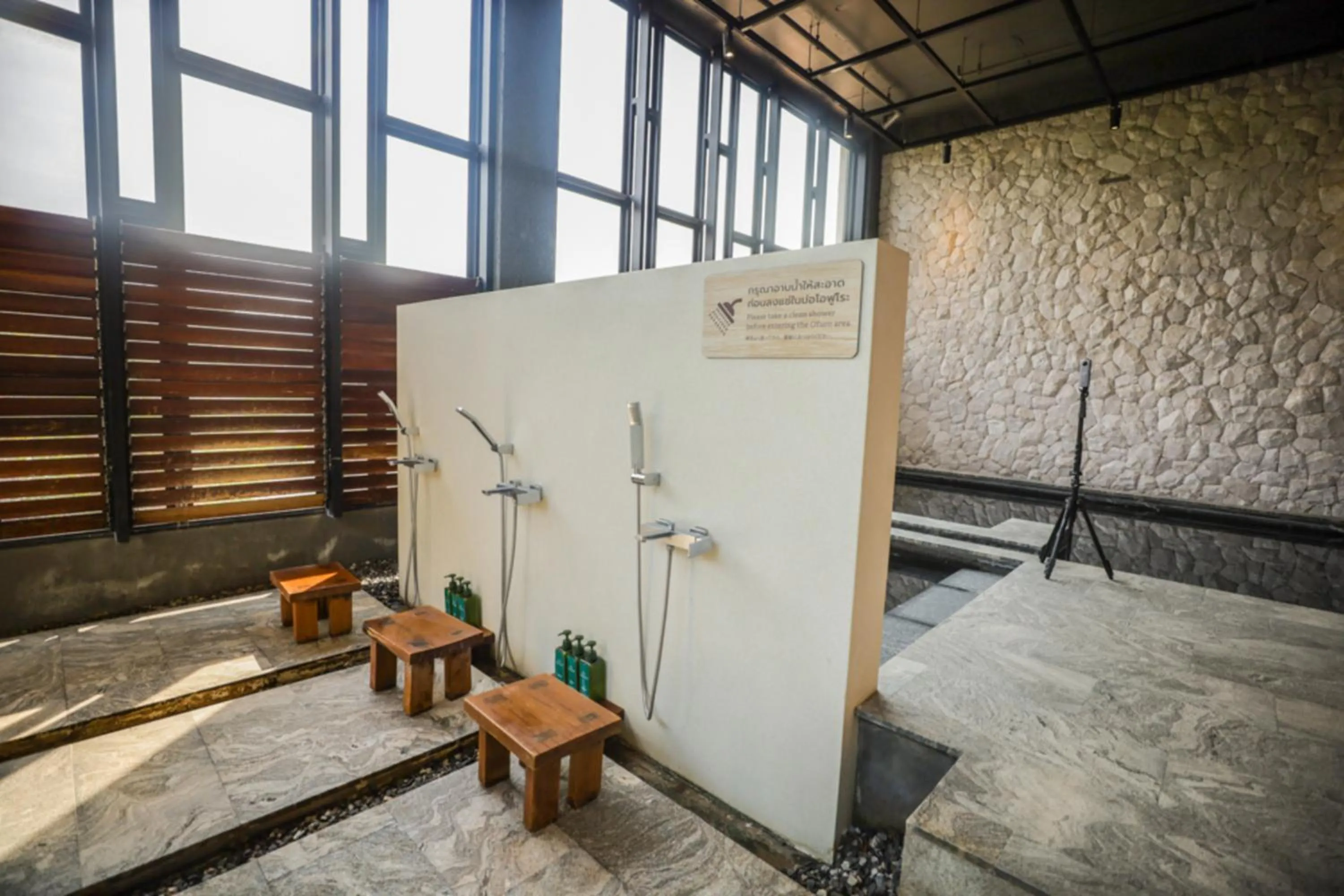 Hot Spring Bath in Balcony Seaside Sriracha Hotel & Serviced Apartments