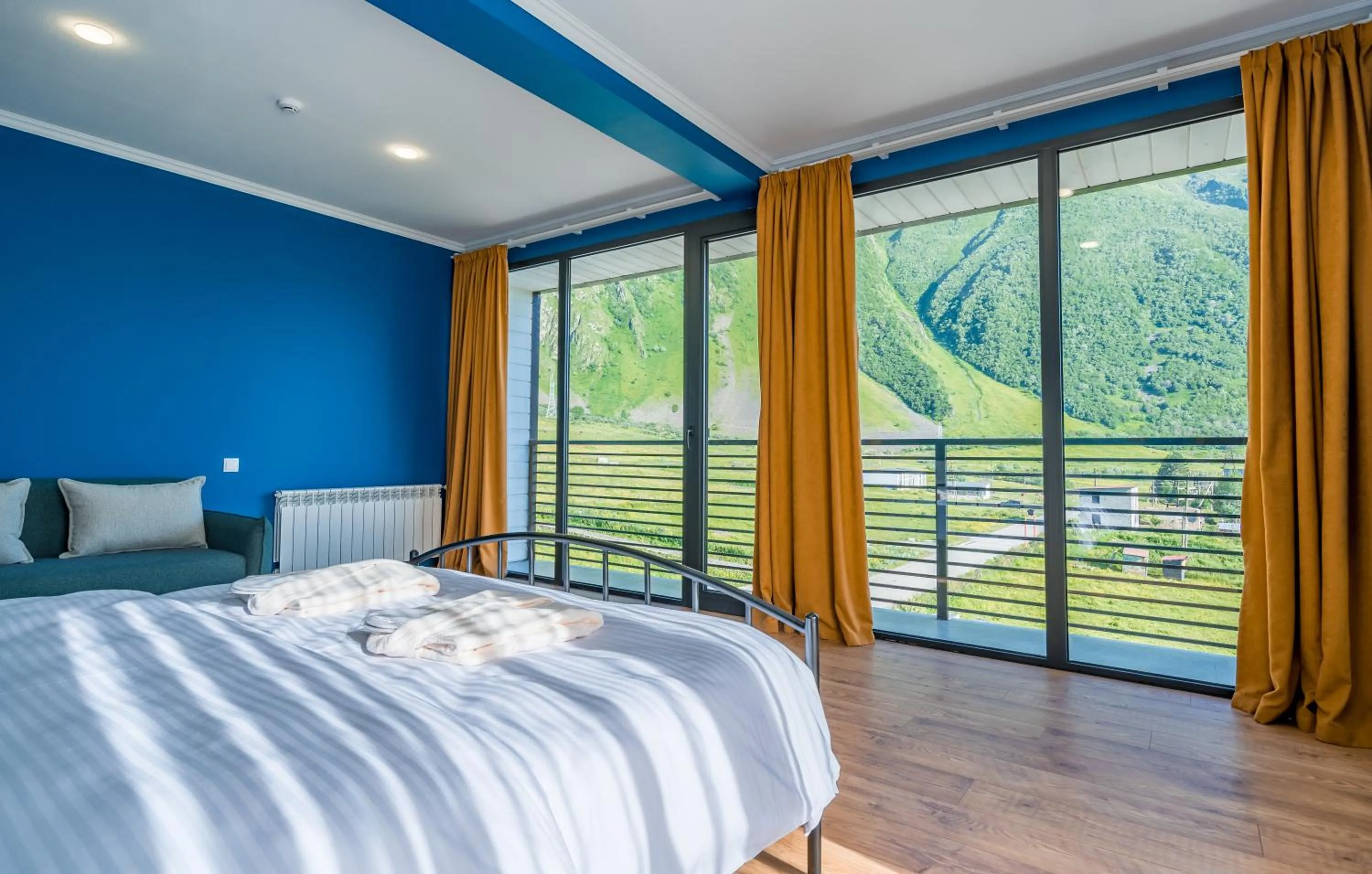Bed in Hotel Darchi Kazbegi