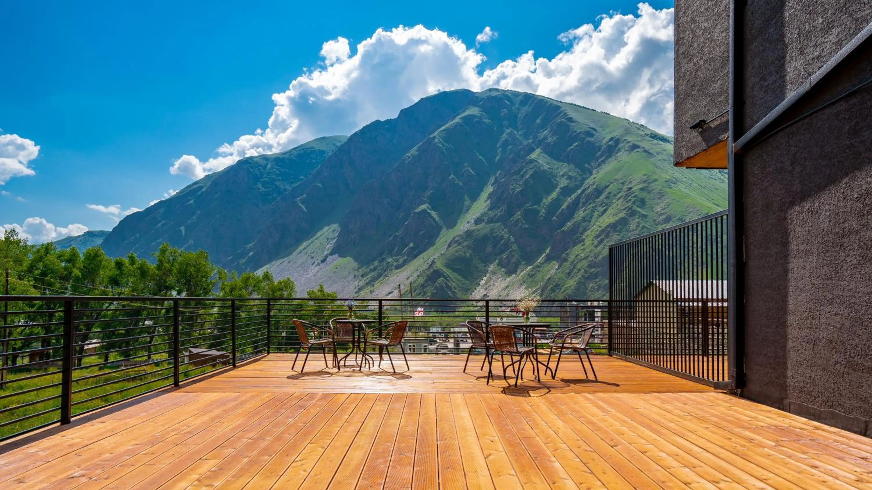 Balcony/Terrace in Hotel Darchi Kazbegi
