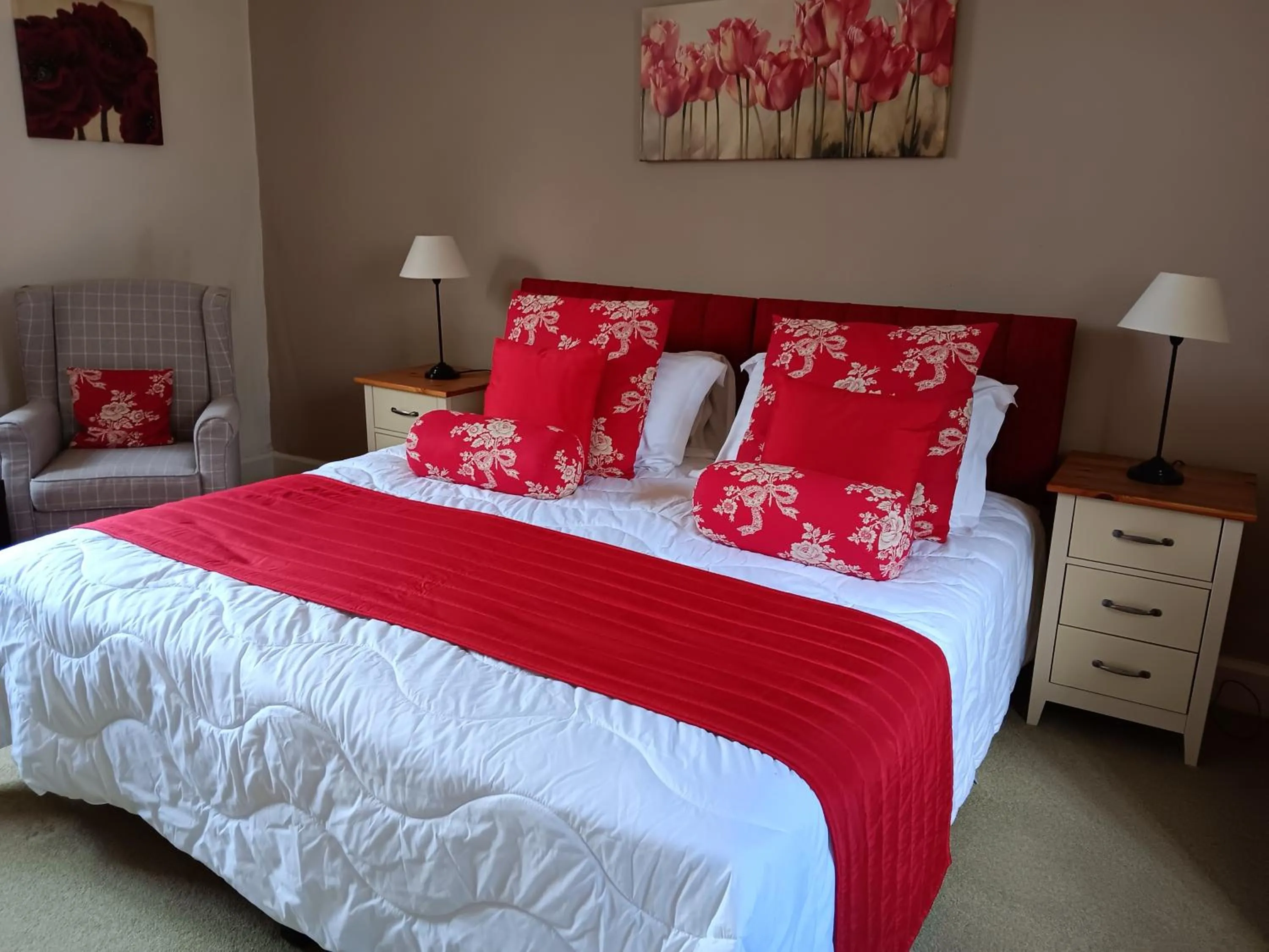 Bed in Buckley Farmhouse B & B