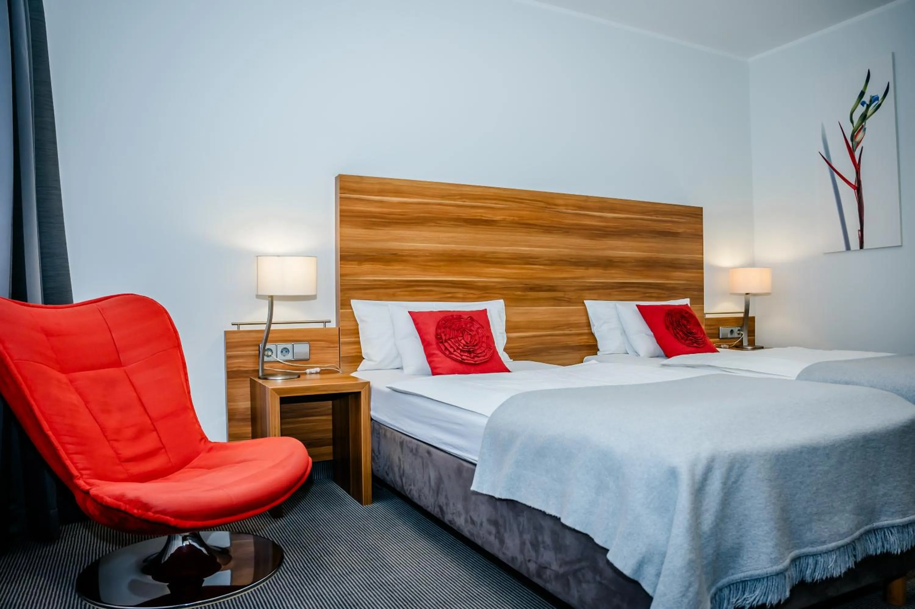 Bed in Hotel Burgholz