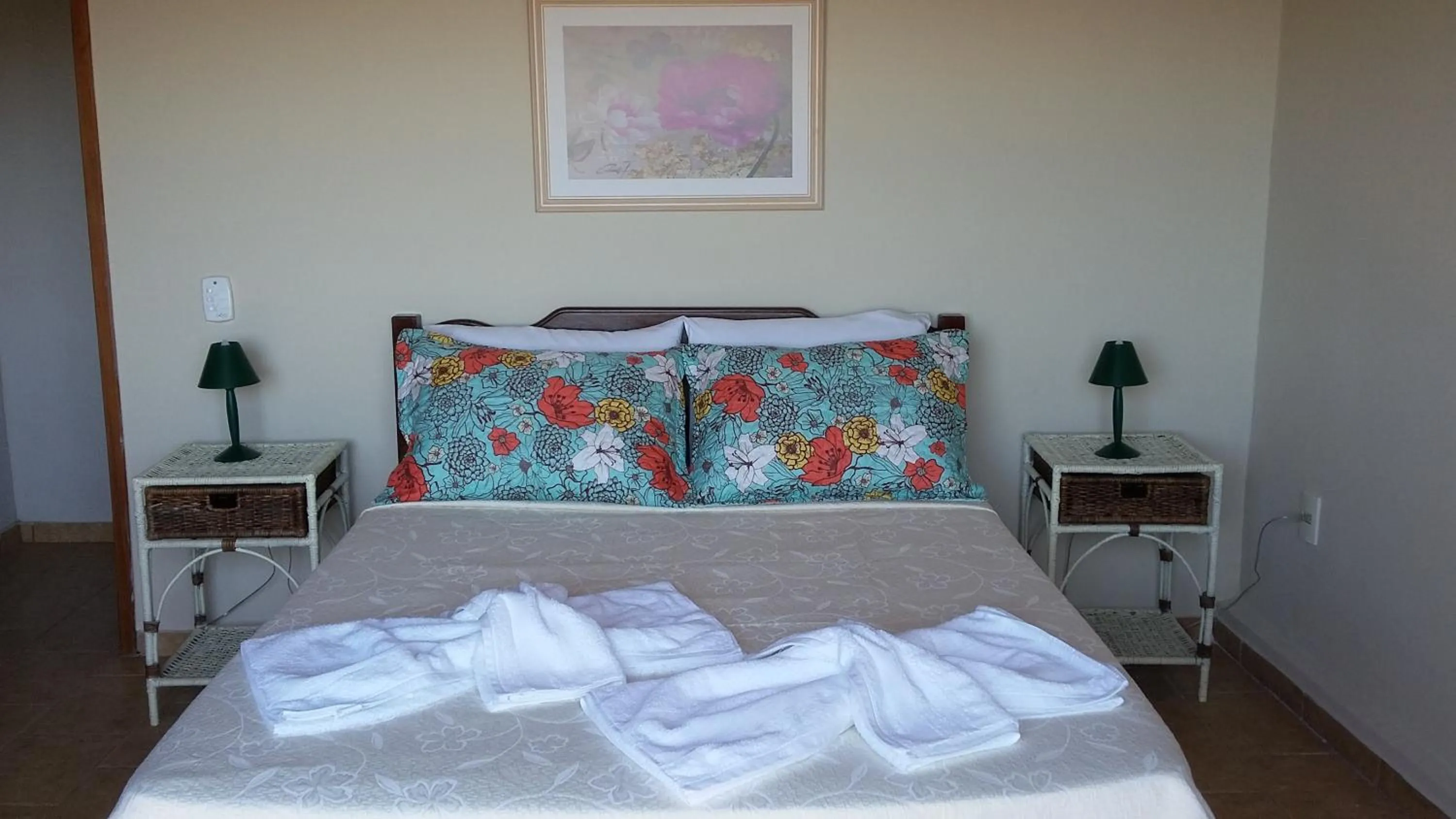 Bed in Pousada Zanzibar