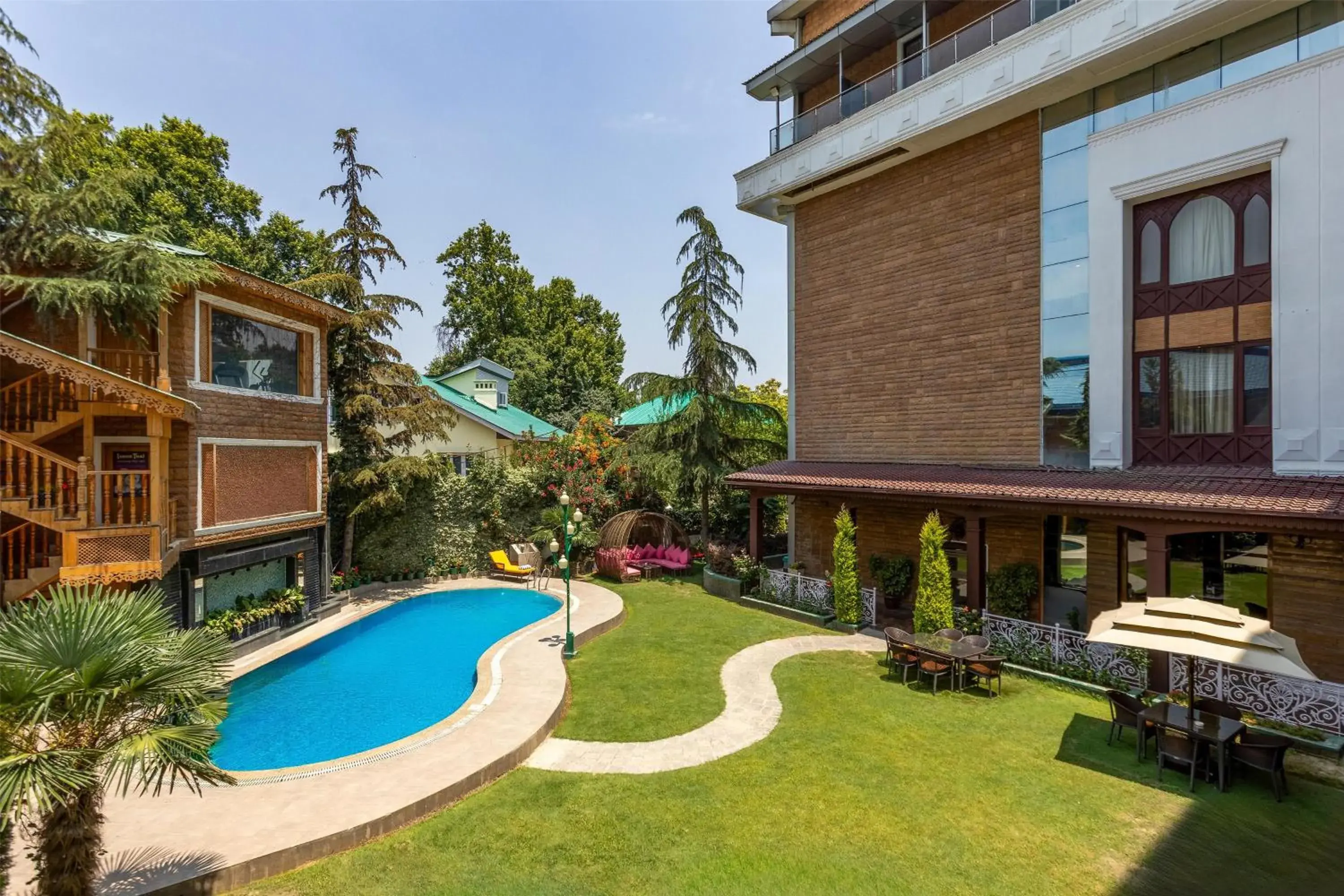 Pool view in Radisson Srinagar Pool view in Radisson Srinagar
