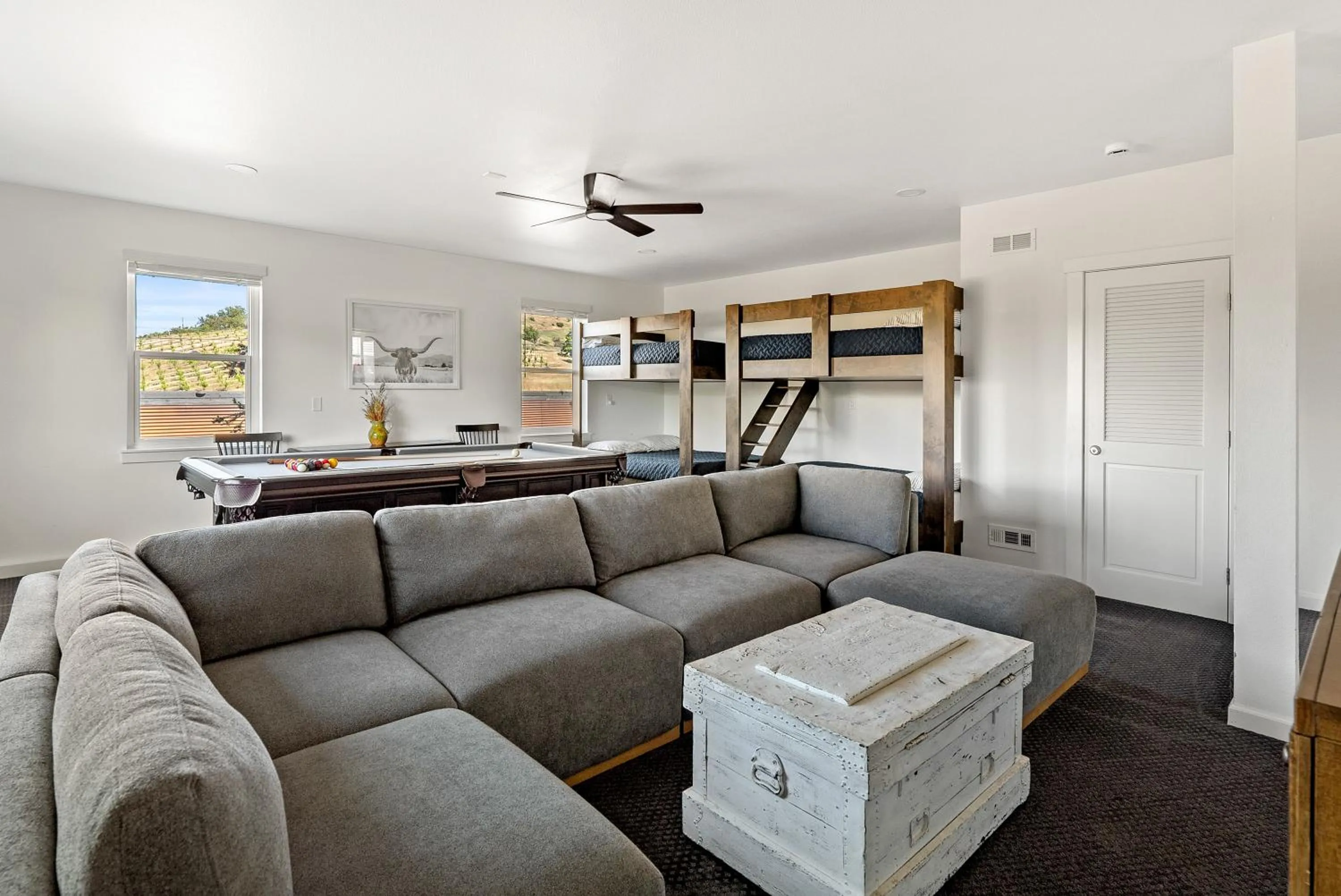 Game Room in Paso Wine Country Farmhouse with Pool, Spa, Game Room