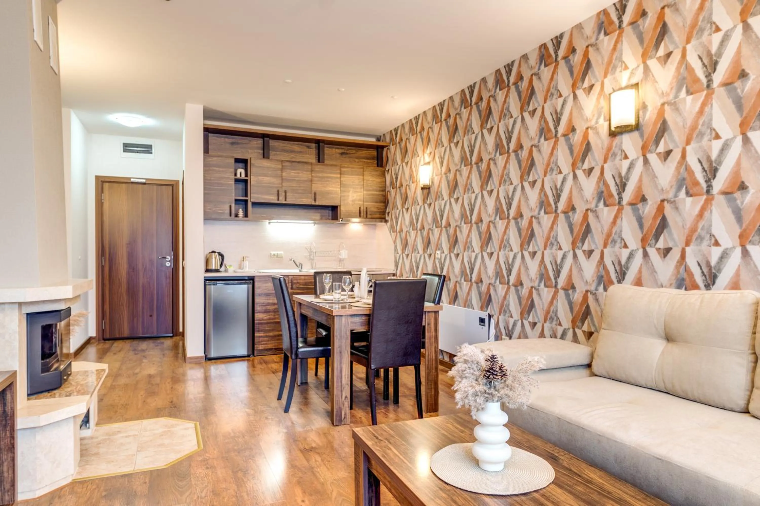 Kitchen or kitchenette in Oak Residence Hotel & Relax