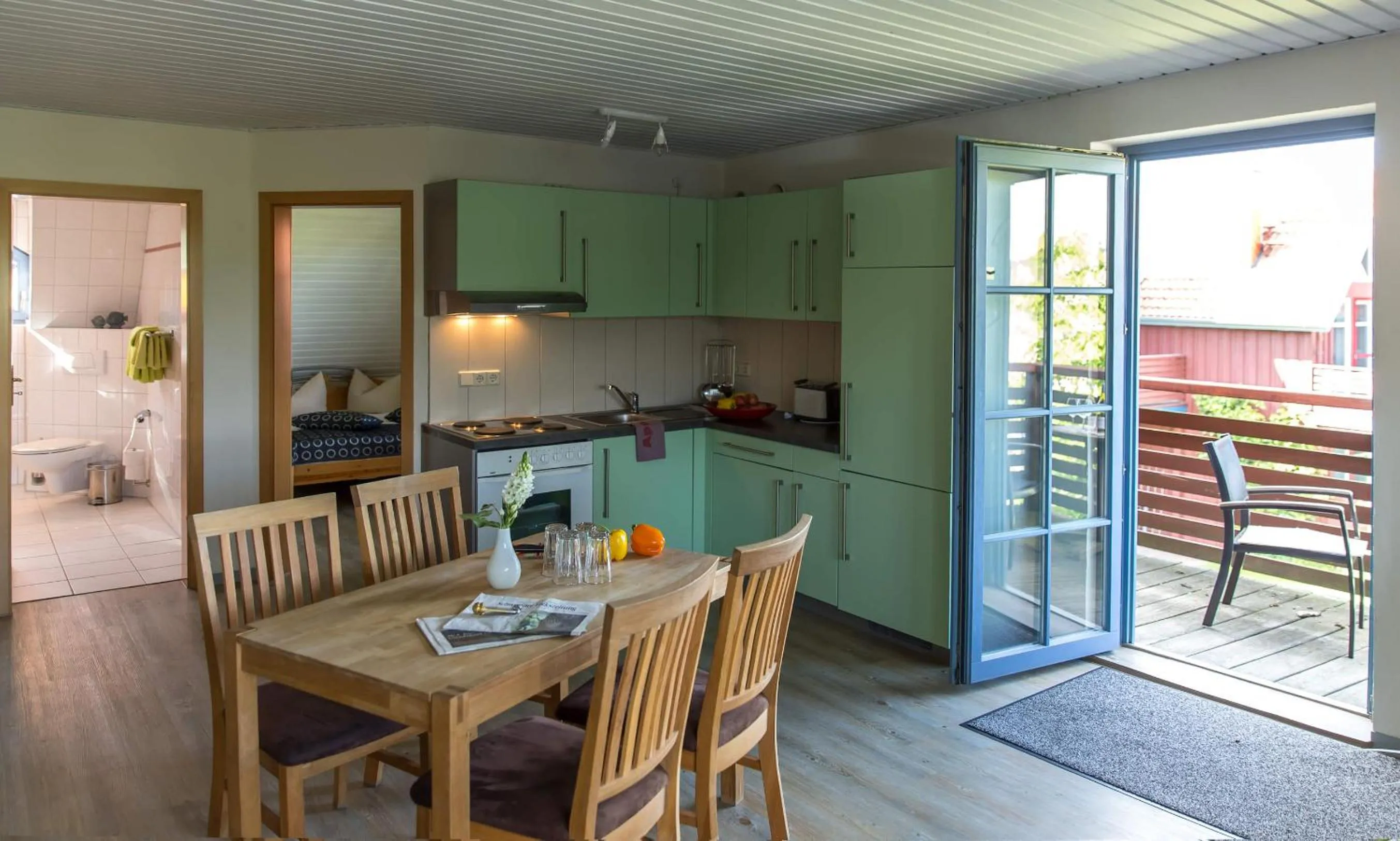 Kitchen or kitchenette in An der Metow-Ferienpark Hotel