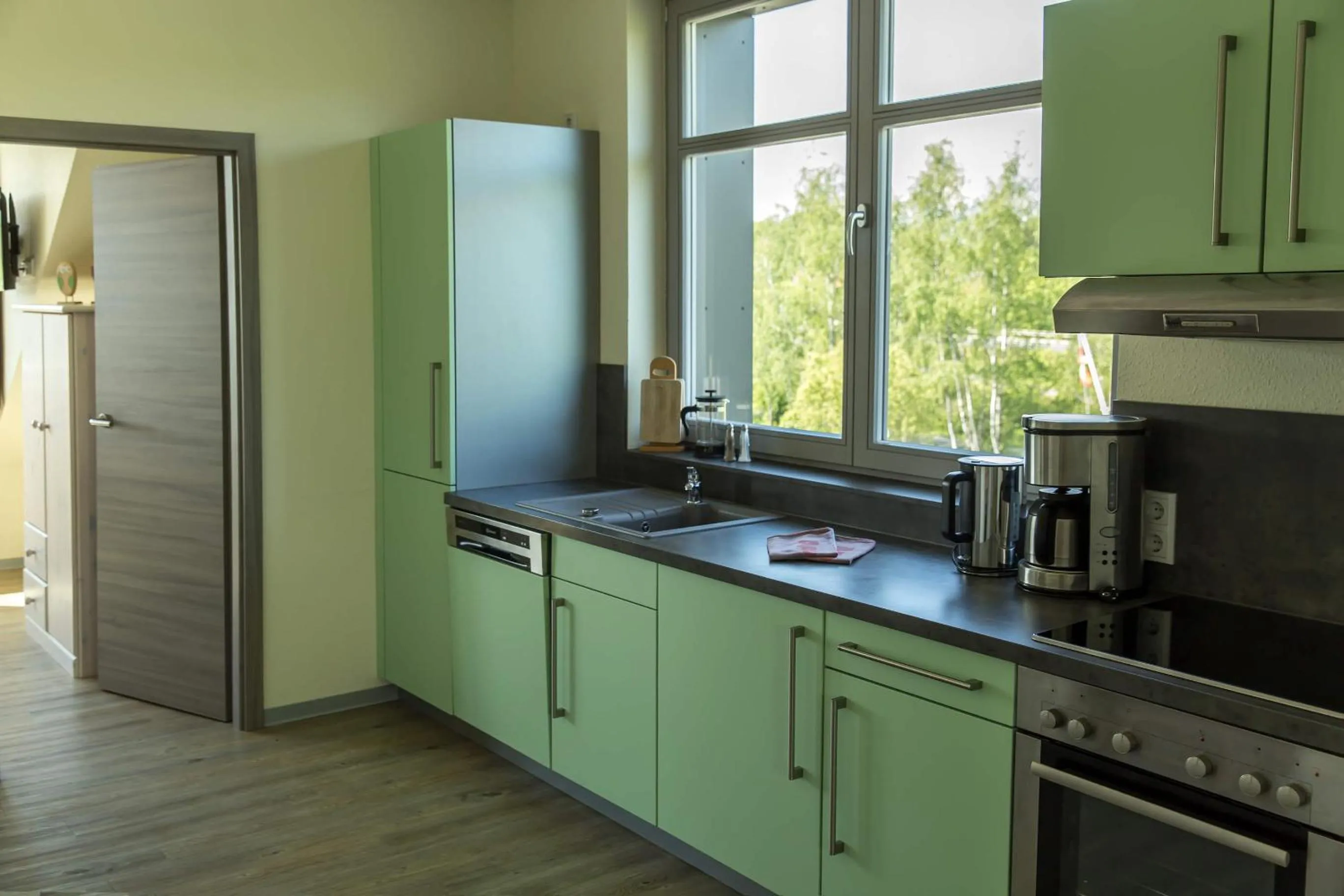 Kitchen or kitchenette in An der Metow-Ferienpark Hotel