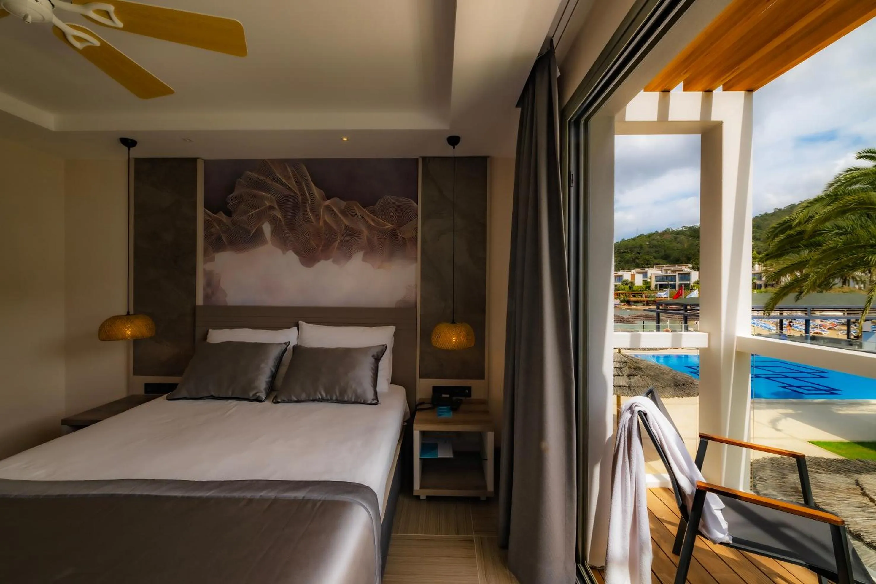 Bedroom, Bed in Samara Hotel Bodrum Ultra All Inclusive