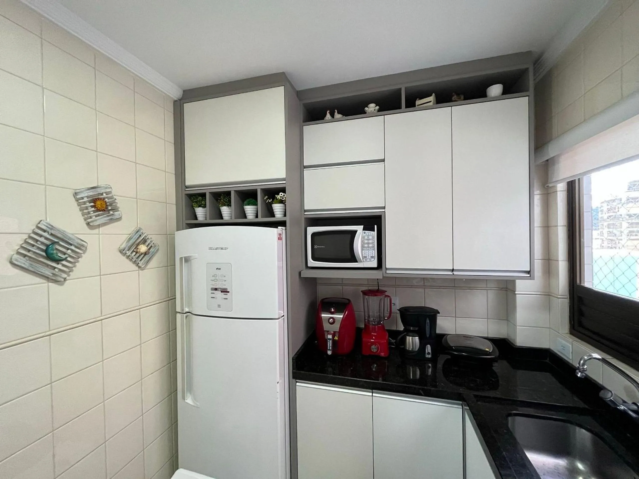 Coffee/tea facilities in CT01- Vista mar| Telas Proteção| Churrasq, Garagem