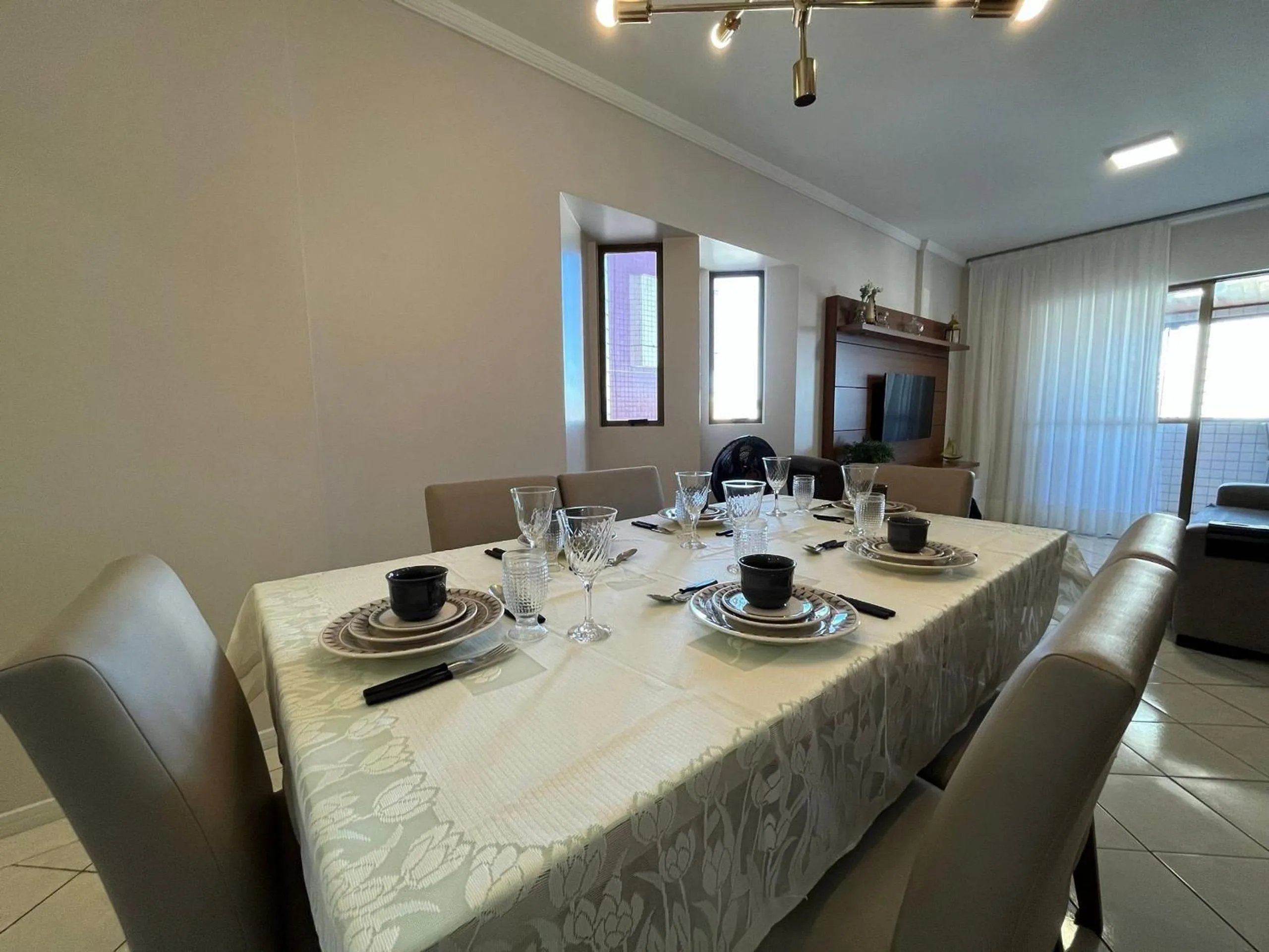 Dining area in CT01- Vista mar| Telas Proteção| Churrasq, Garagem