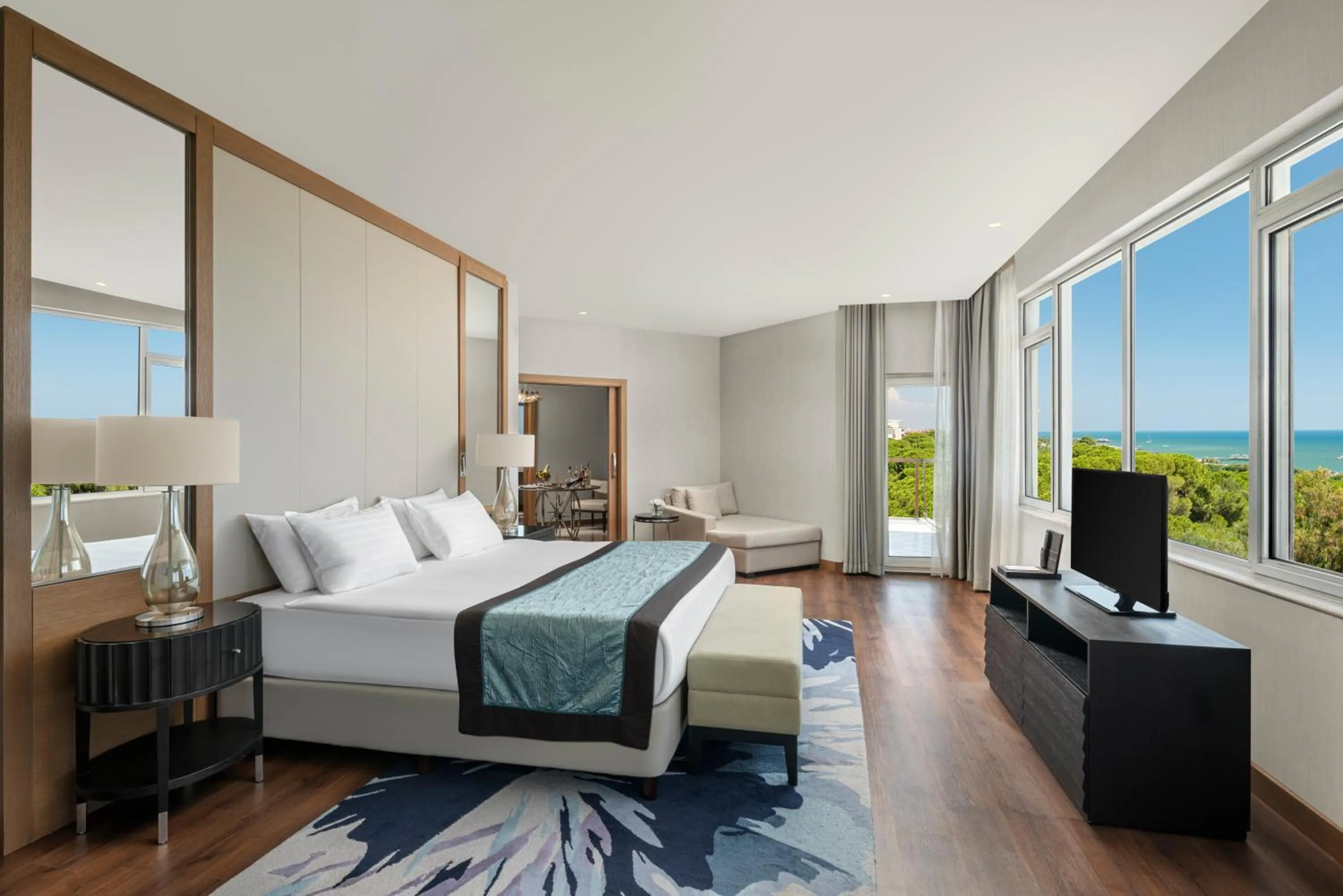 Sea view, Bed in Papillon Zeugma Relaxury