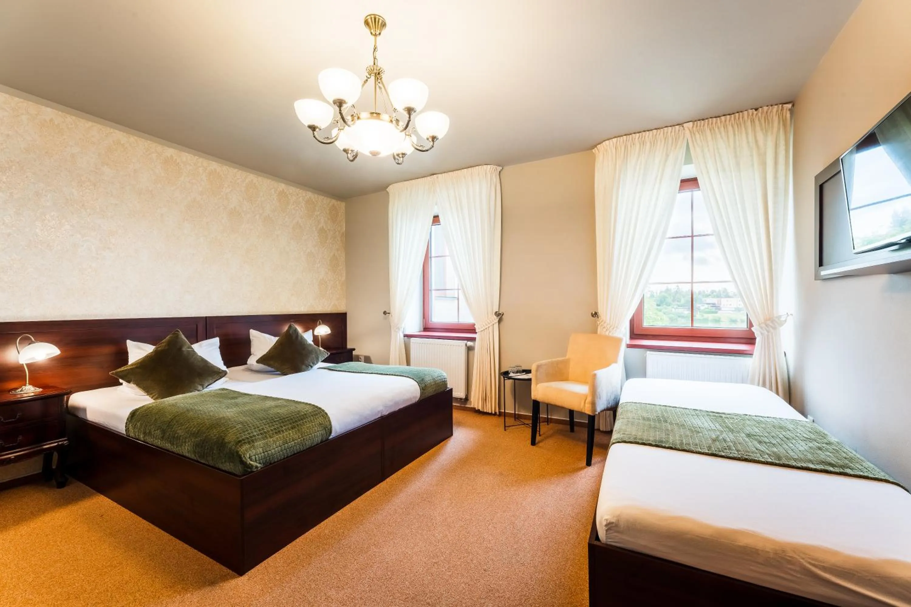 Bed in Hotel Plumlov