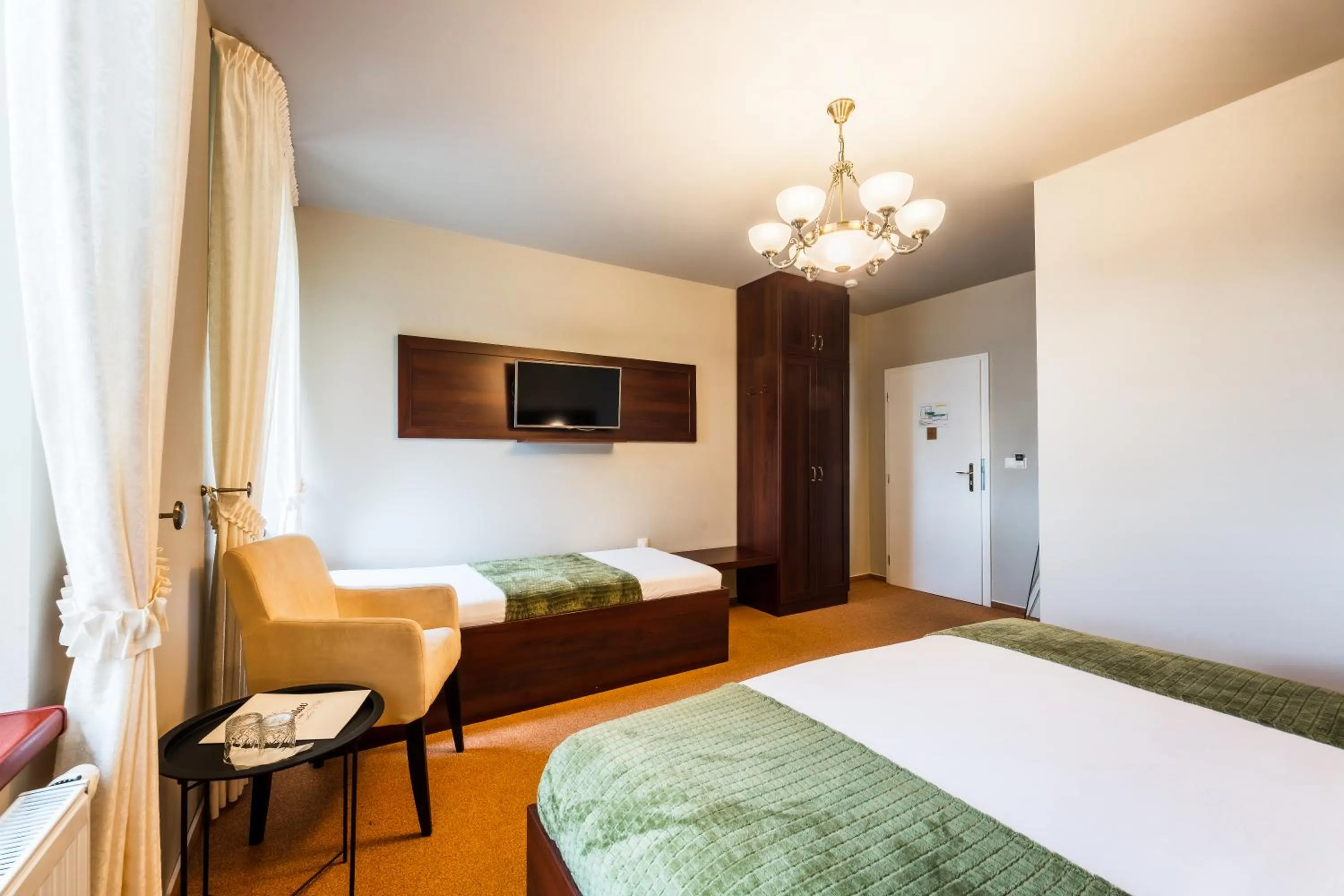 Bed in Hotel Plumlov