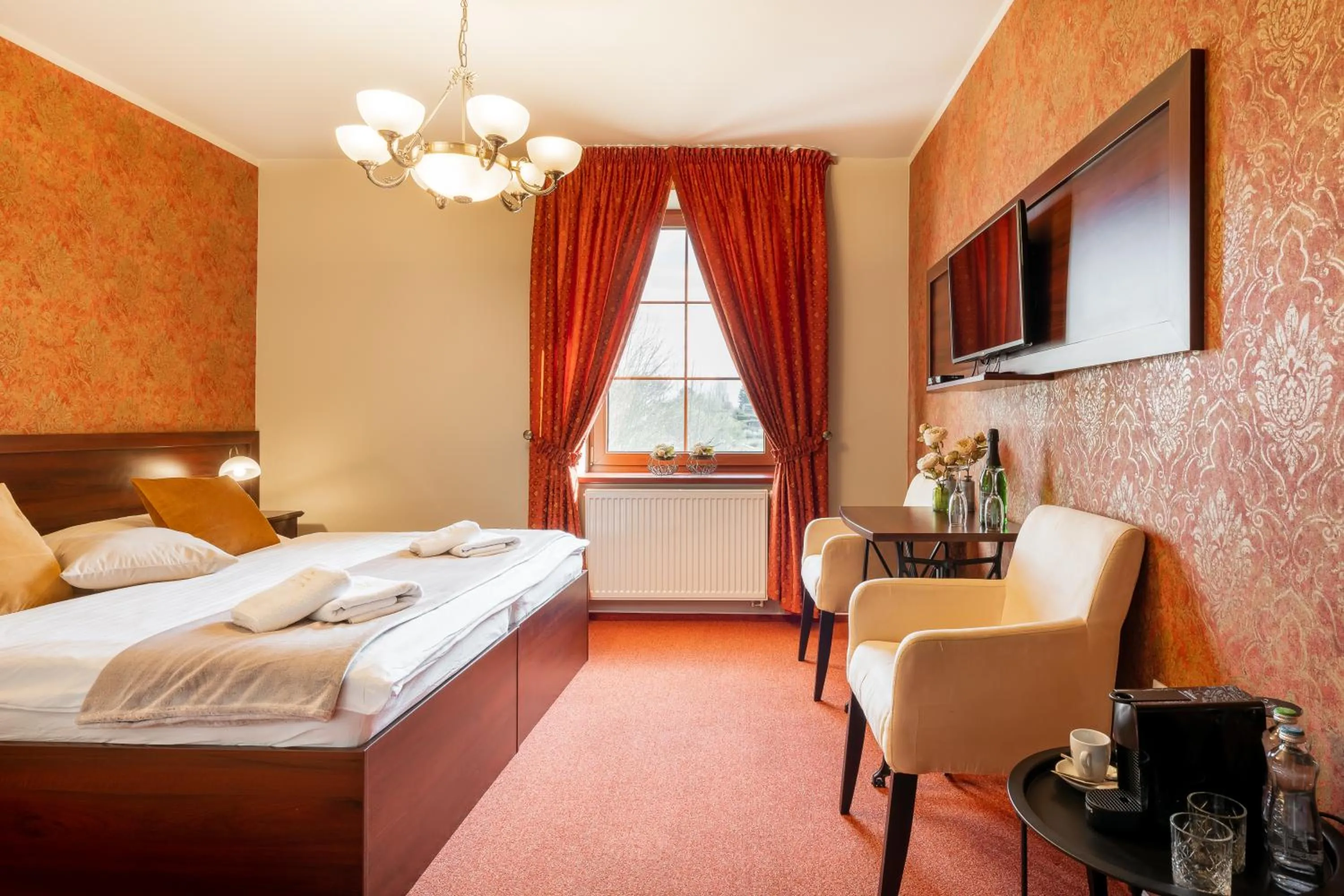 Bed in Hotel Plumlov