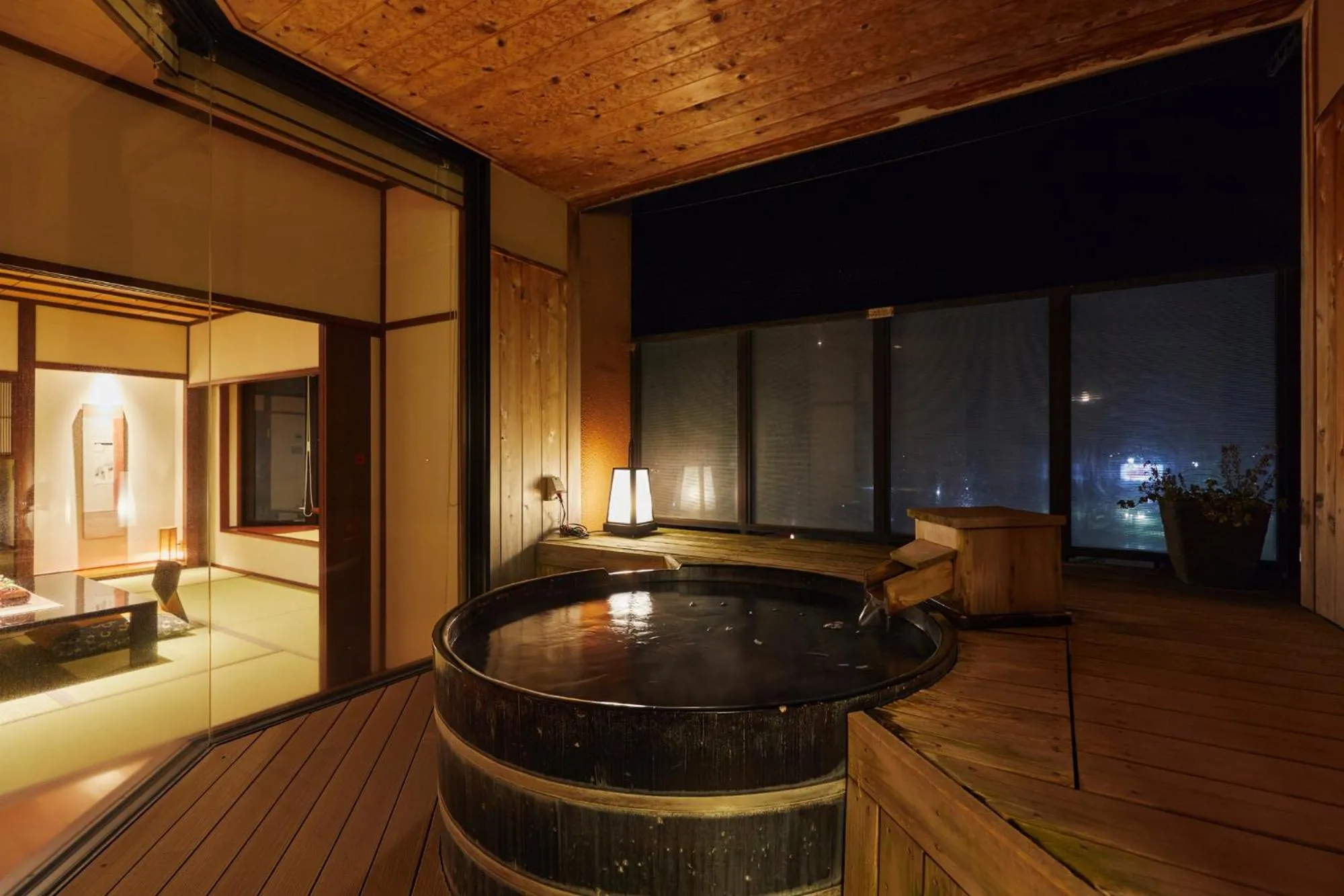 Open Air Bath in Takinoyu Hotel