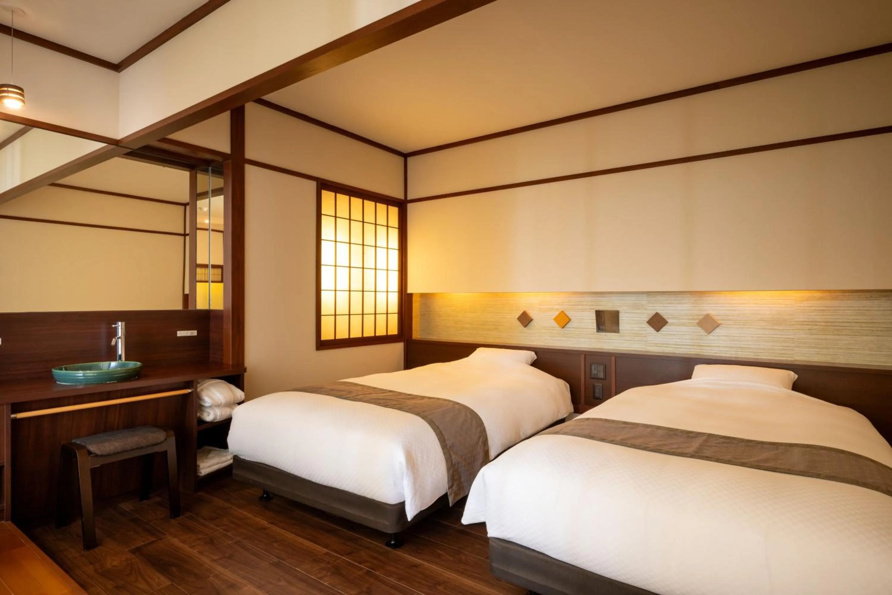 Bed in Takinoyu Hotel