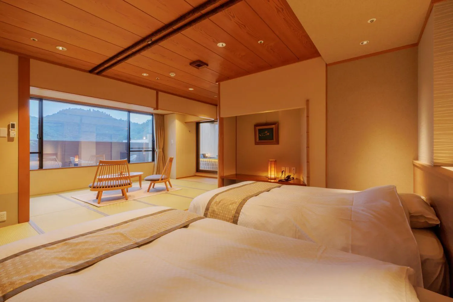 Bed in Takinoyu Hotel