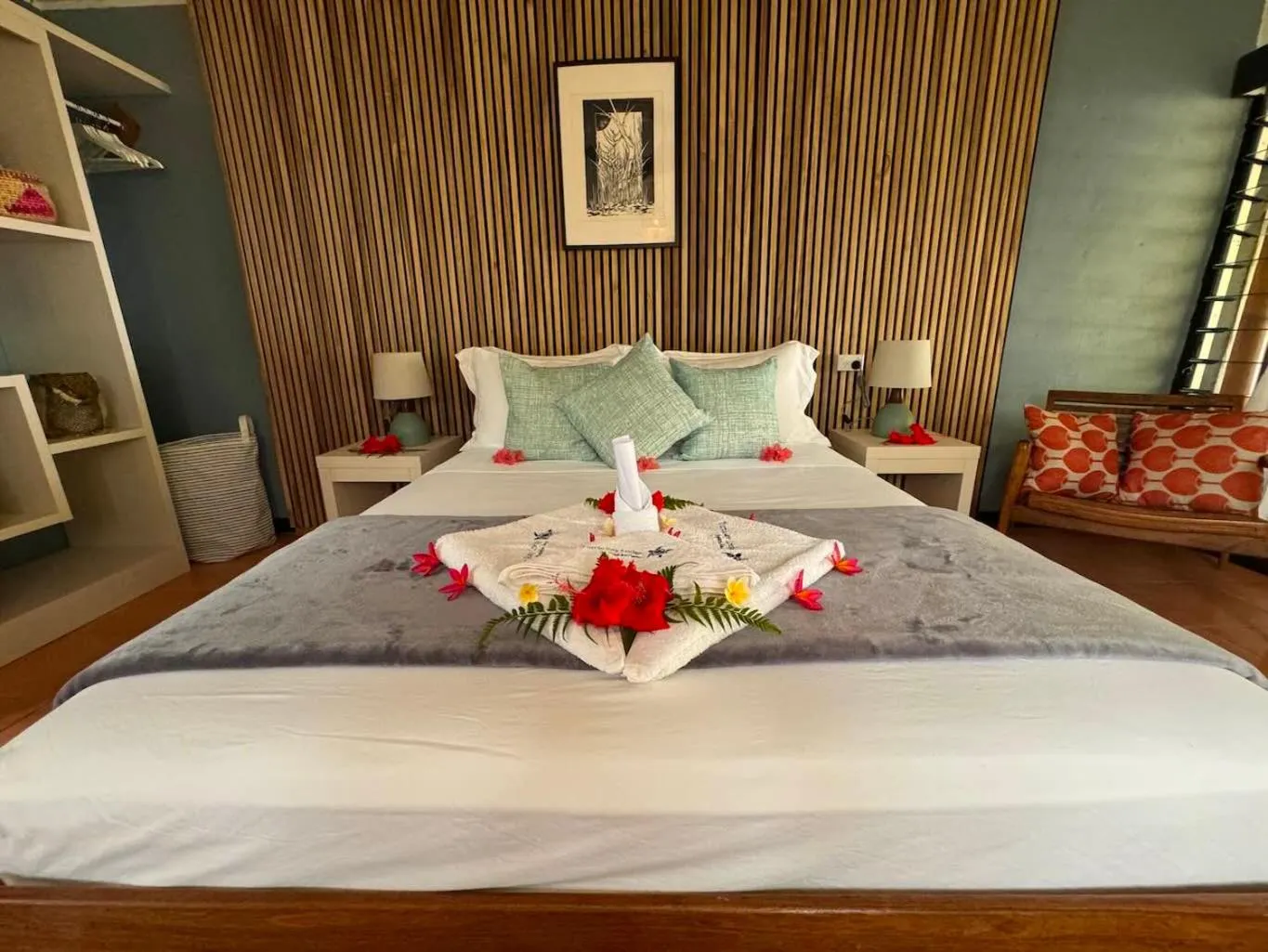 Bed in Turtle Bay Lodge