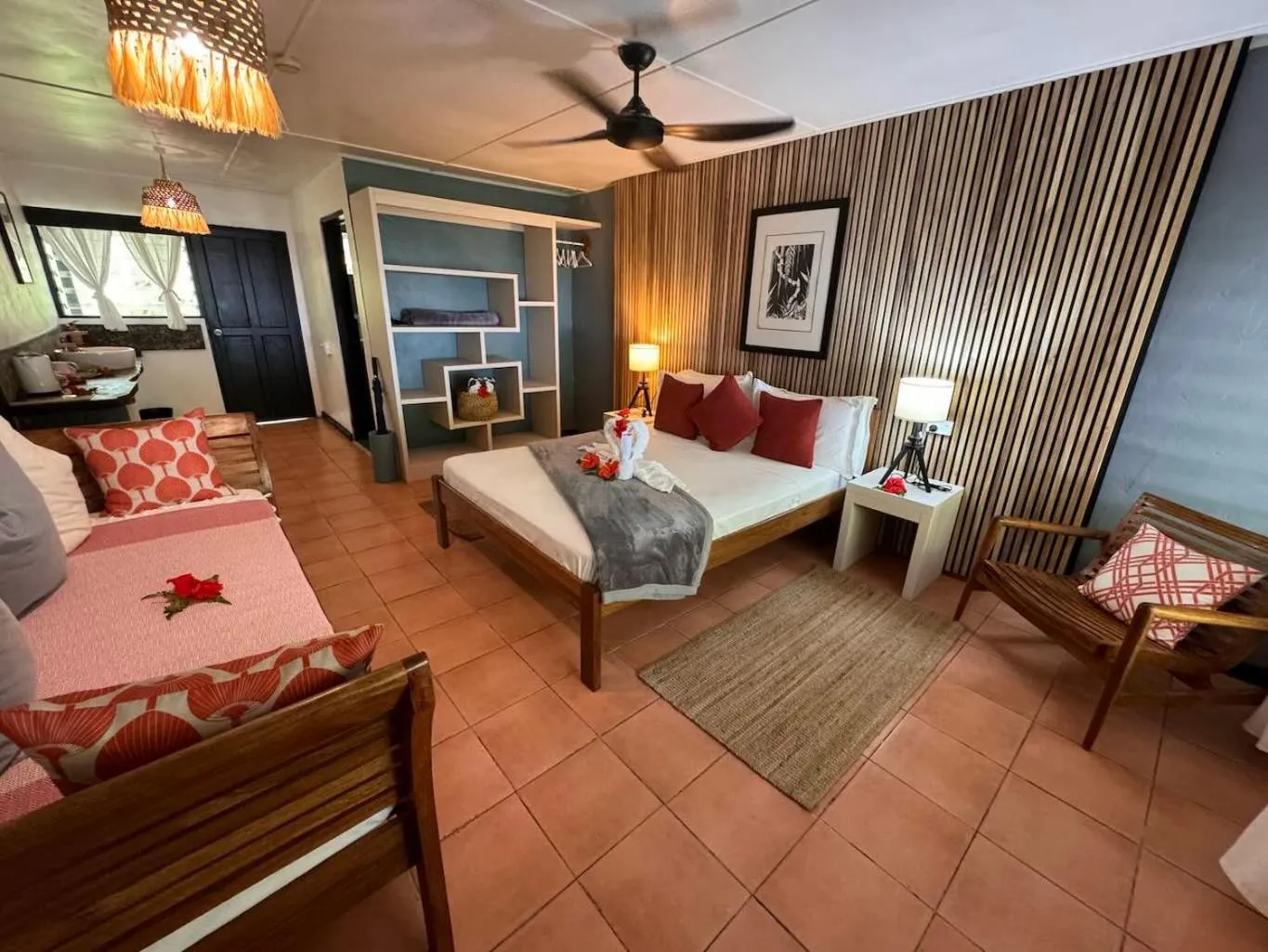 Photo of the whole room, Bed in Turtle Bay Lodge