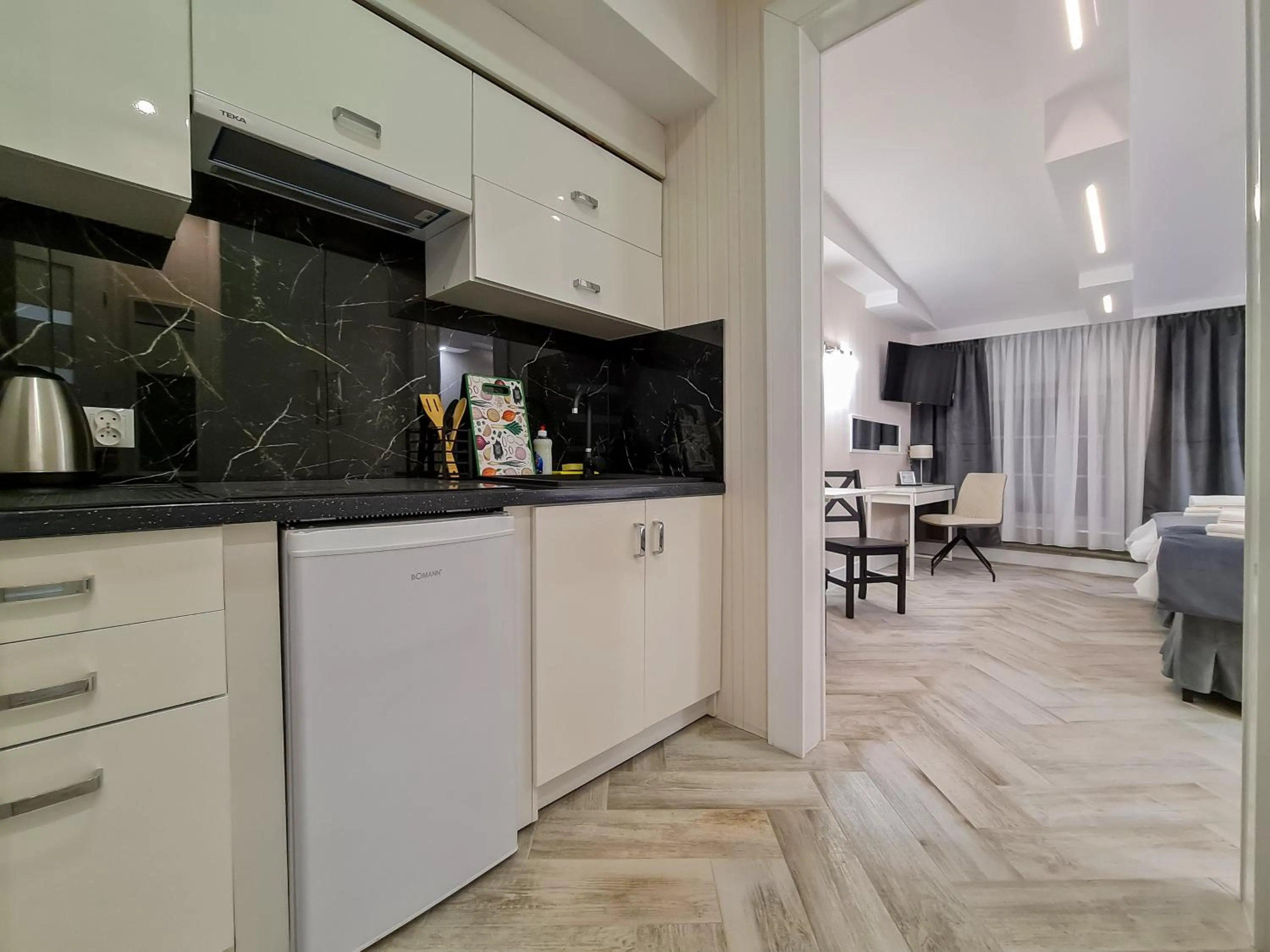 Kitchen or kitchenette in Apartamenty Hayduk