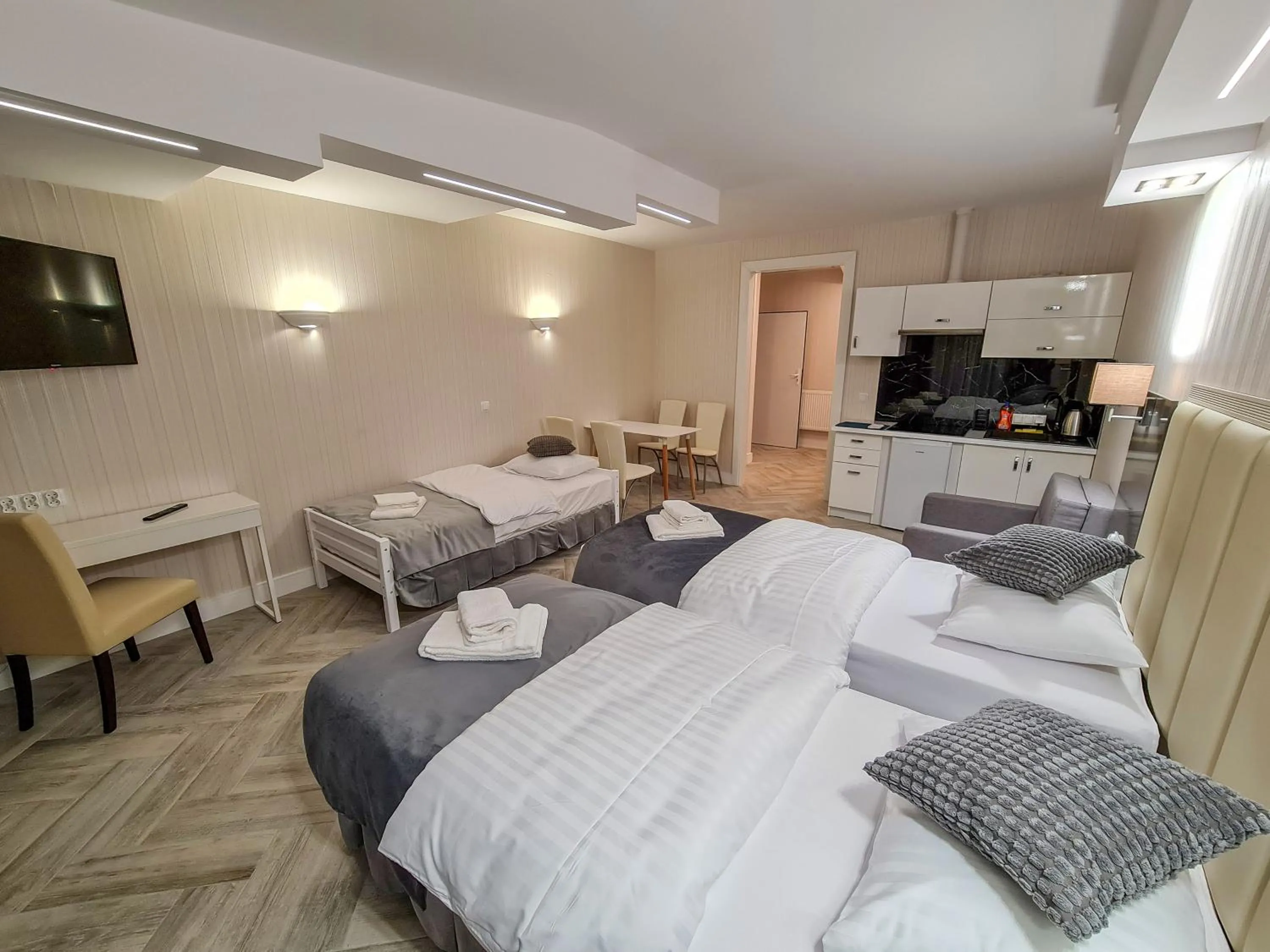 TV and multimedia, Bed in Apartamenty Hayduk