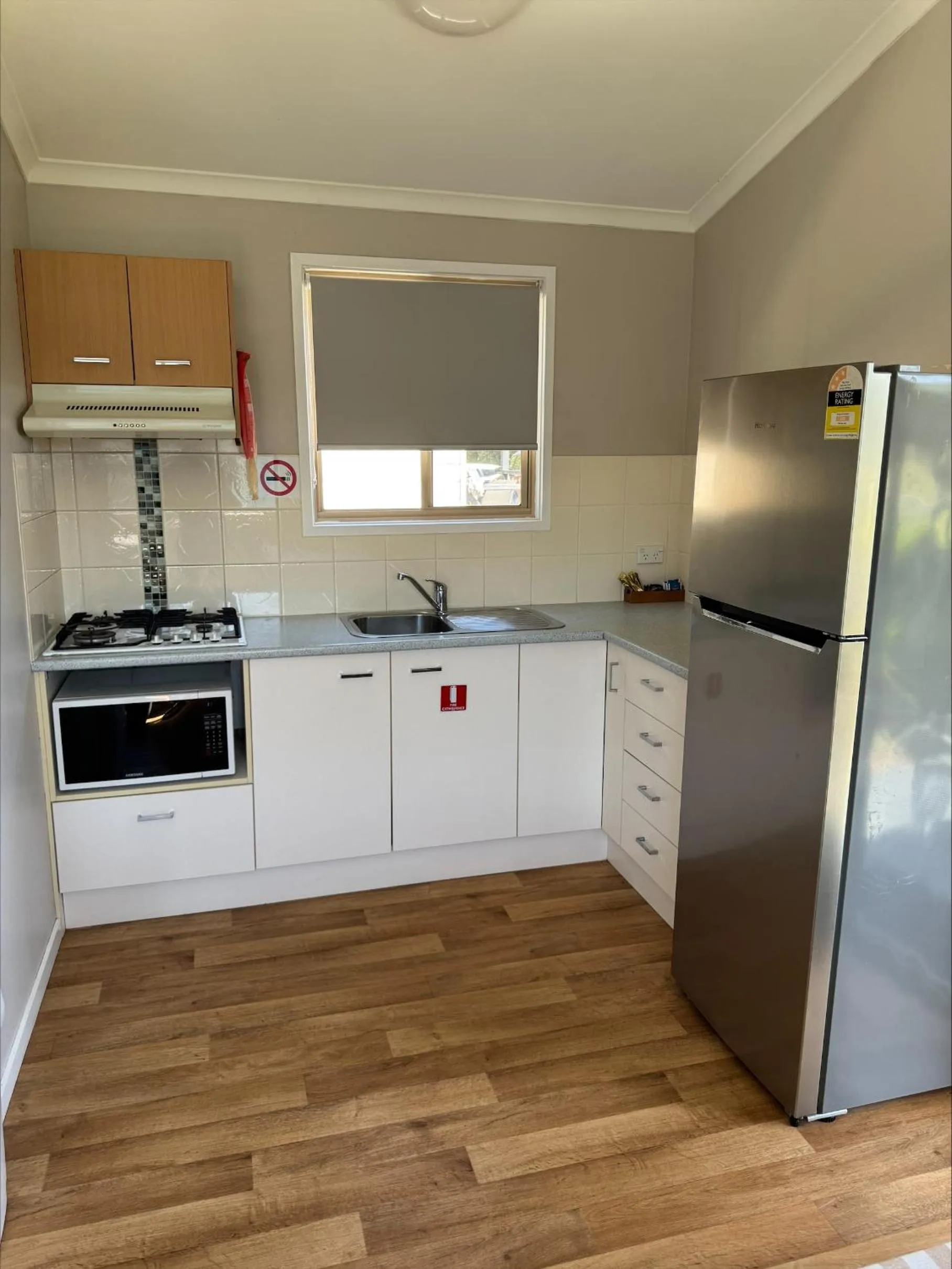 Kitchen or kitchenette in Clarence Head Caravan Park