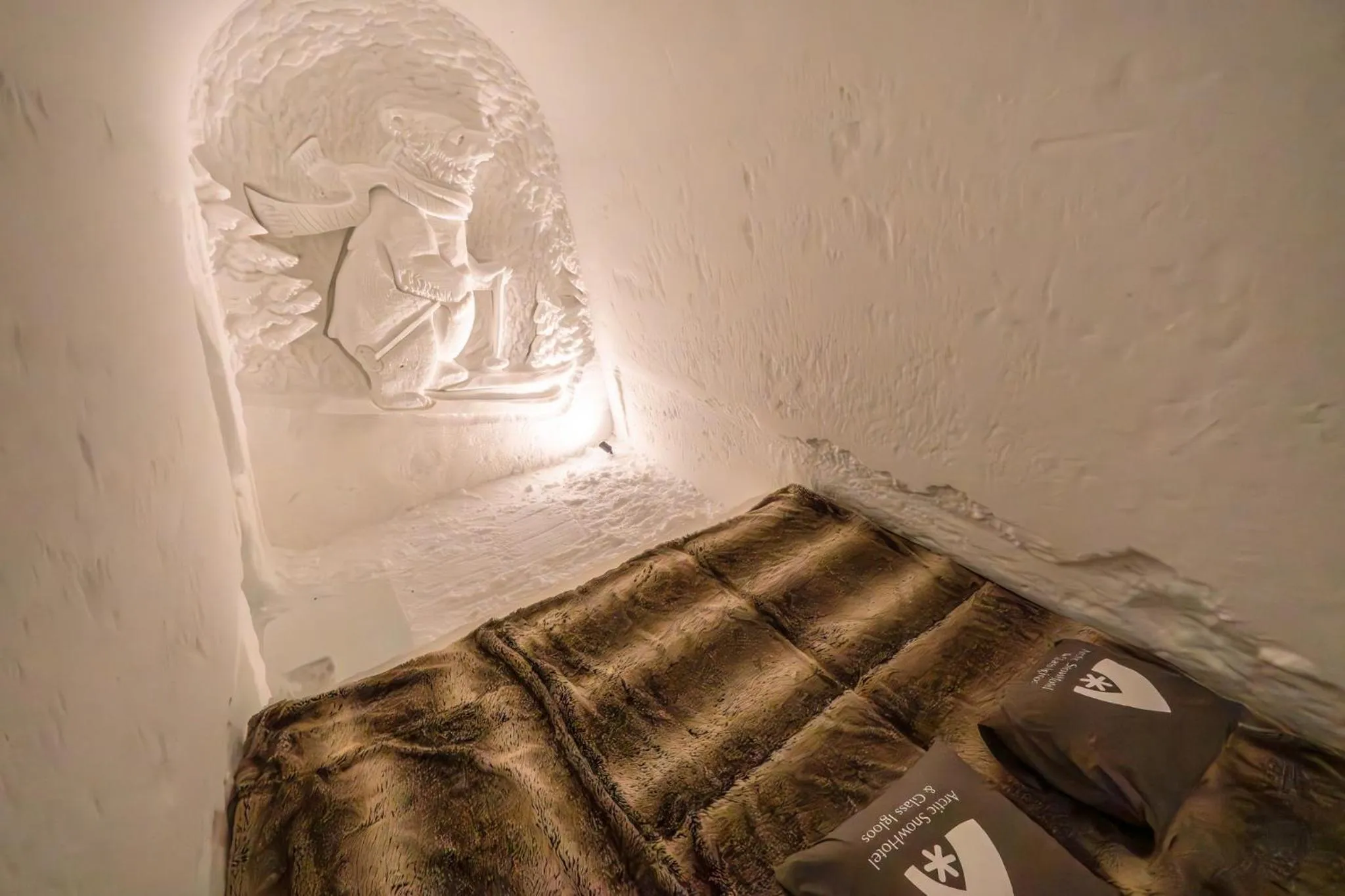 Bedroom in Arctic SnowHotel & Glass Igloos